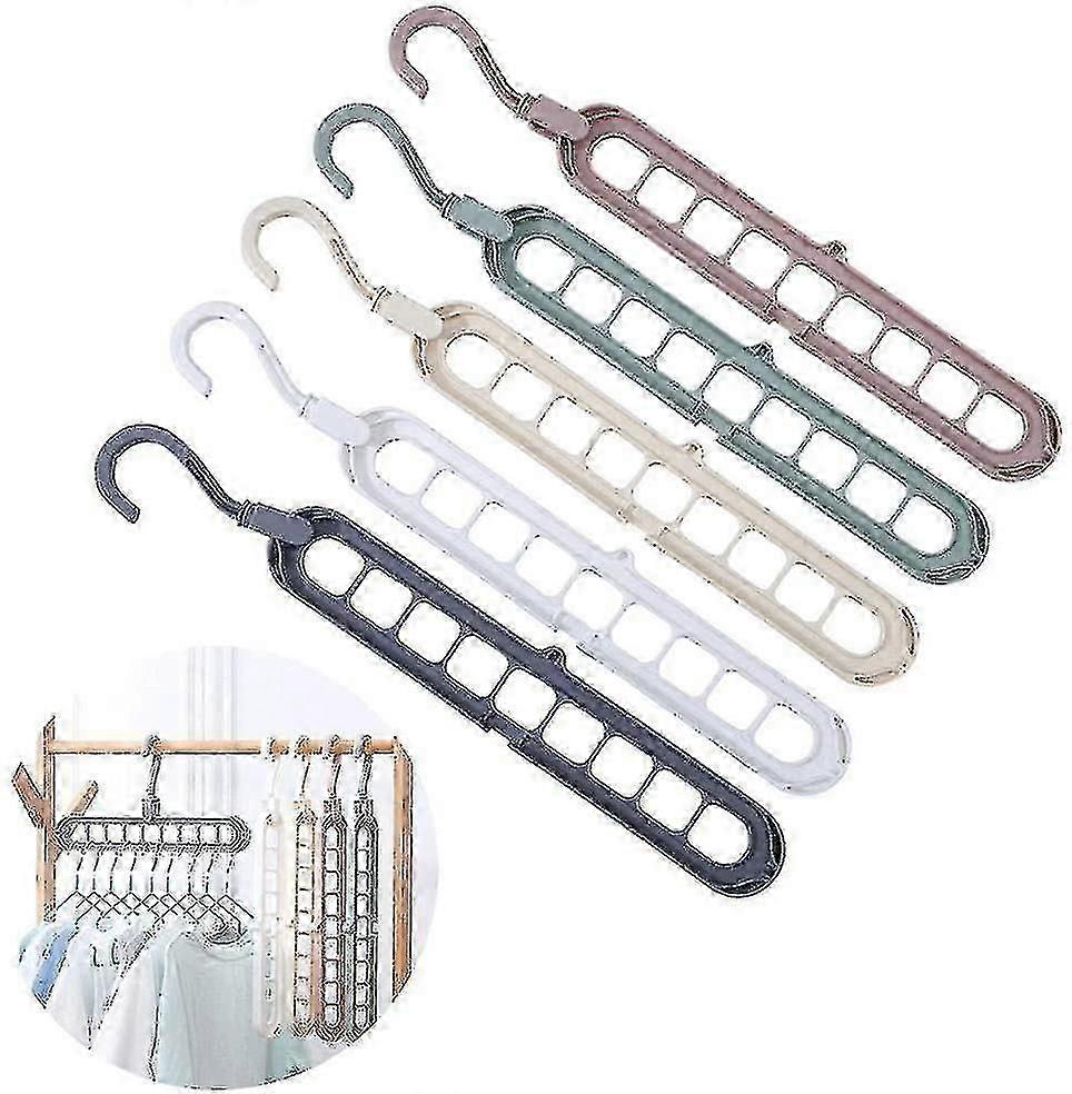 5 Pcs Space-saving Coat Hanger Holder, Multi-hanger Organizer