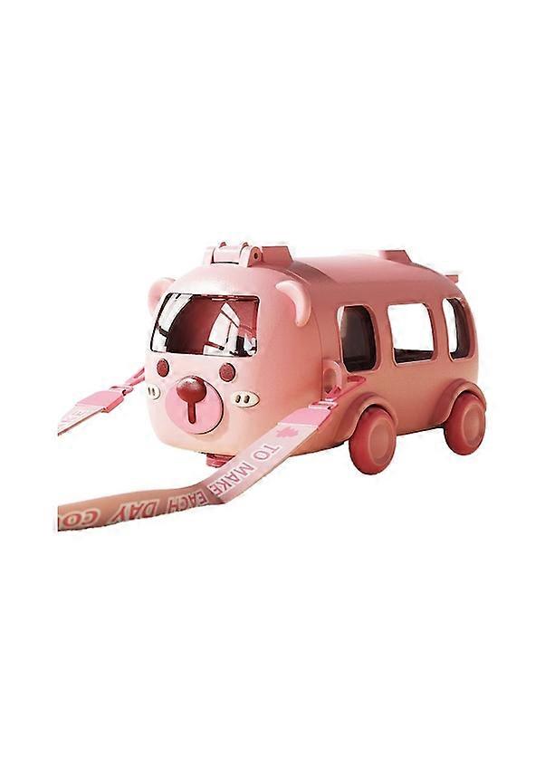 Baby Buss Kopp med Sugrör - Rosa