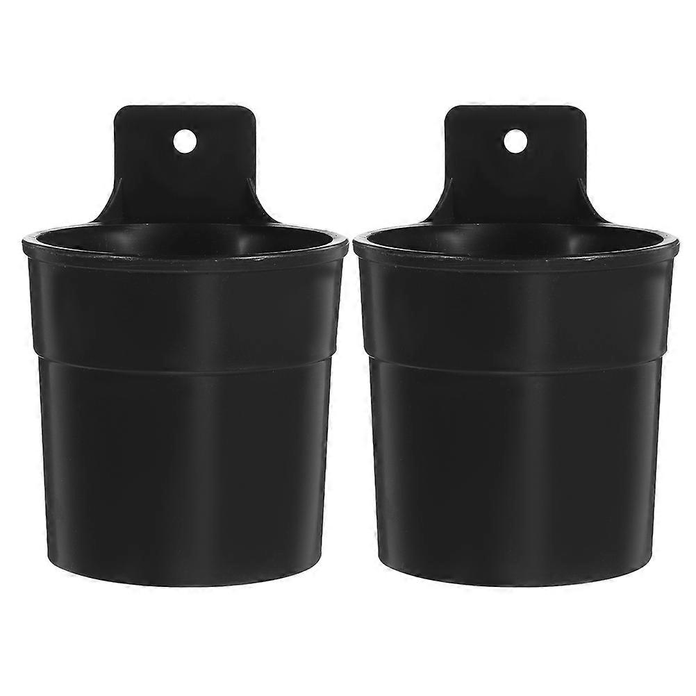 Black Plastic Chair Cup Holder for Storage Use Universal Reusable Bottle Holder Fits Most Sizes