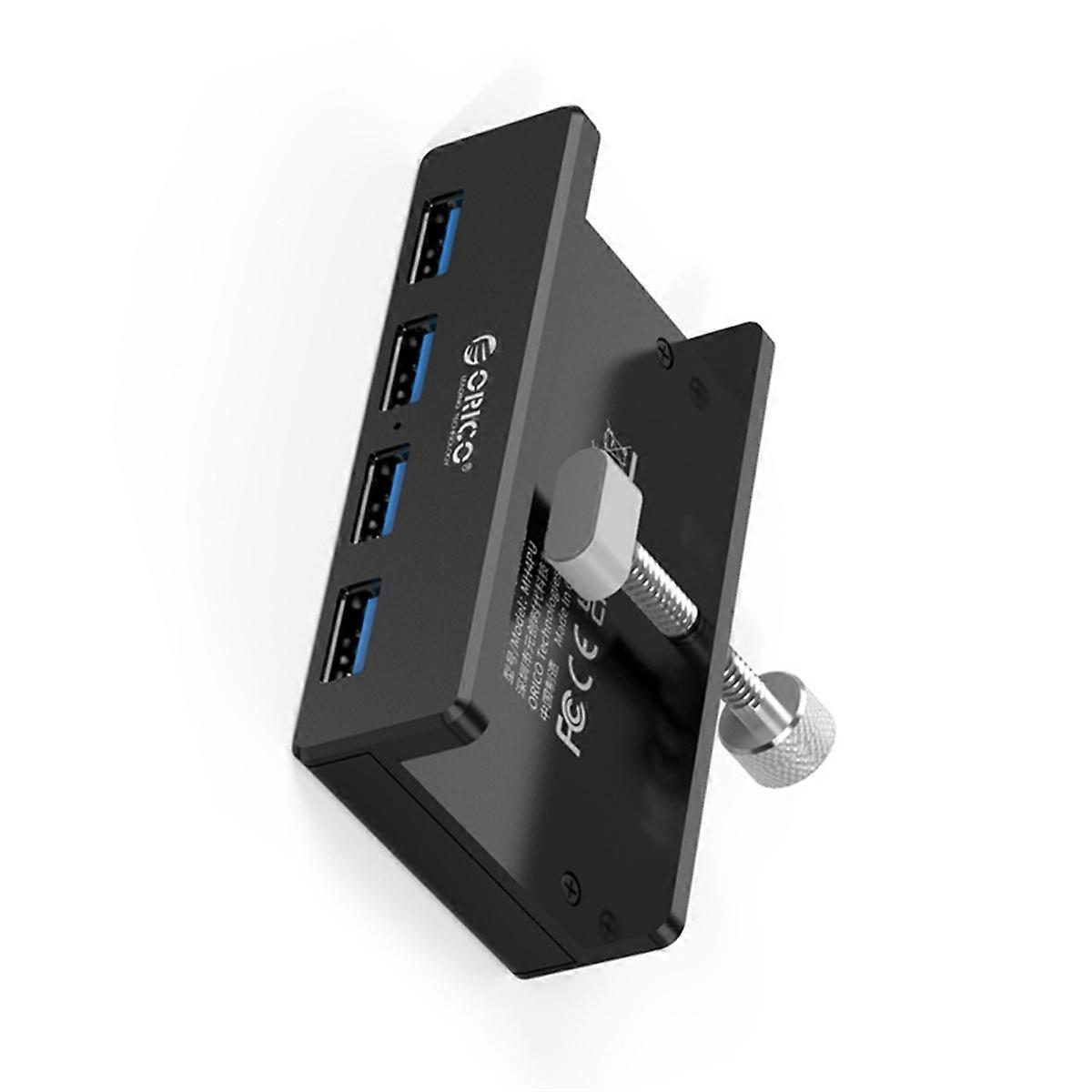 USB 3.0 HUB 5Gbps with Power Supply Clip Expansion Splitter 1 to 4 Multiple Extend Dock for Desktop PC Accessories A