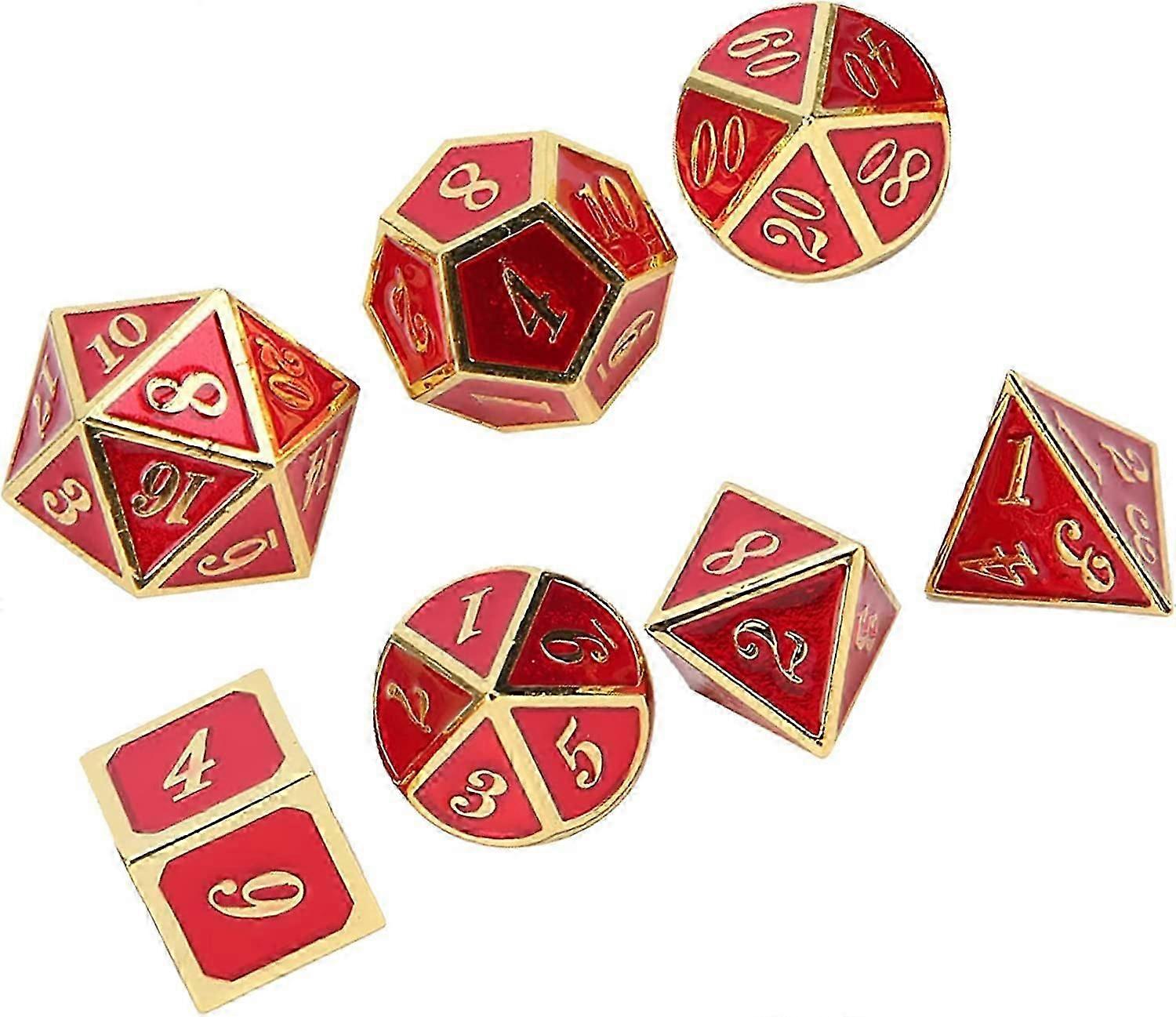Polyhedral Dice Set Zinc Alloy Dice Exquisite Appearance Zinc Alloy Lightweight Portable for Entertainment Venues for Household
