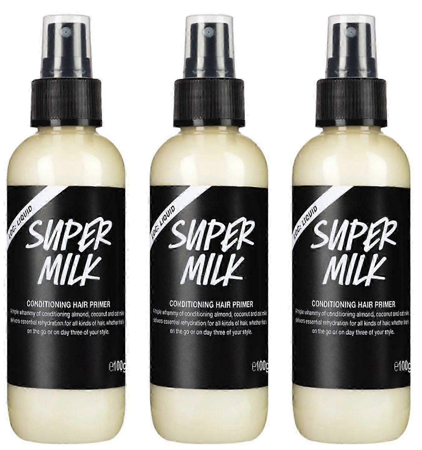 برايمر سوبر لبلسم الحليب للشعر ، بلسم سوبر ليبك ، بخاخ بلسم عطر سوبر ميلك للشعر ، ناعم ولمعان للشعر الجاف المجعد