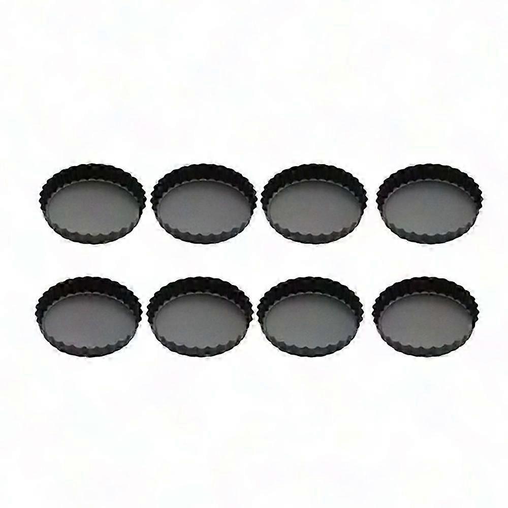 8 PCS 4 Inch Mini Tart Pan, Non-Stick Quiche Pan with Removable Bottom for Baking Pies and Quiche