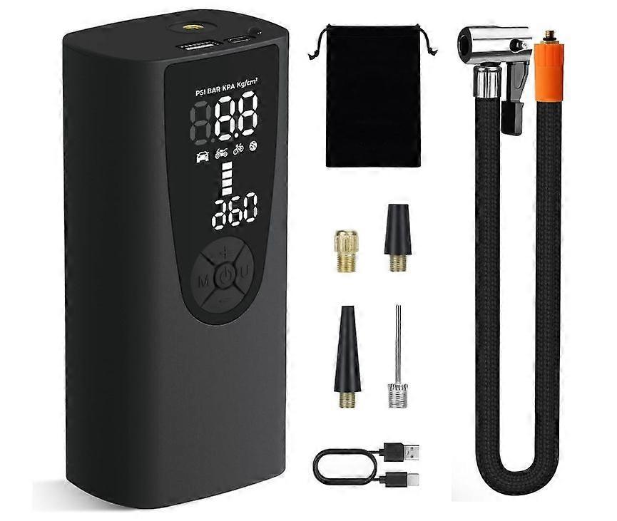 Tire Inflator Portable Air Compressor 25000mAh Battery, 150PSI Cordless Electric Portable Air Pump for Car Tires with 4 Preset Modes(Black)