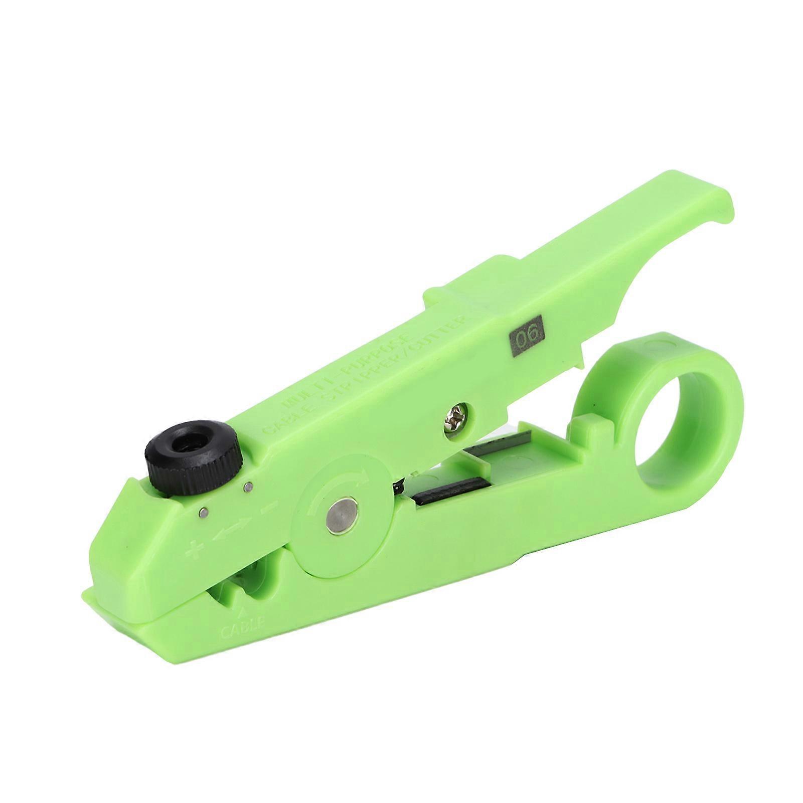 Adjustable Wire Stripper with Blade Depth Control for Round and Flat Cables 06