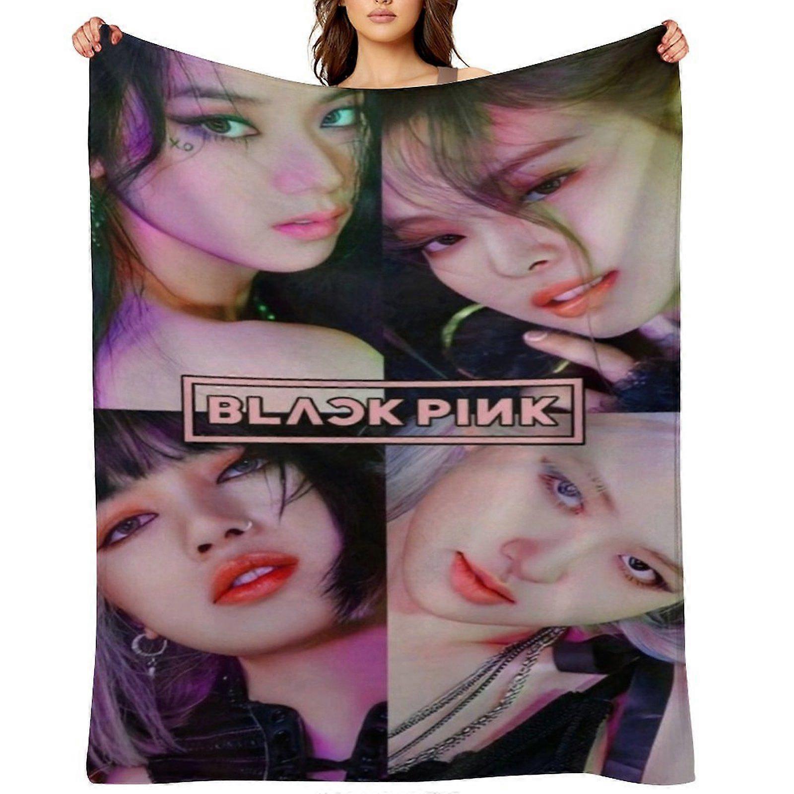 BLACKPINK رمي بطانية هدية ، بطانية من الفانيلا ، مناسبة للرجال والنساء ، مناسبة لجميع الفصول ، بطانية دافئة ، ديكور منزلي (332) 125x100 سم