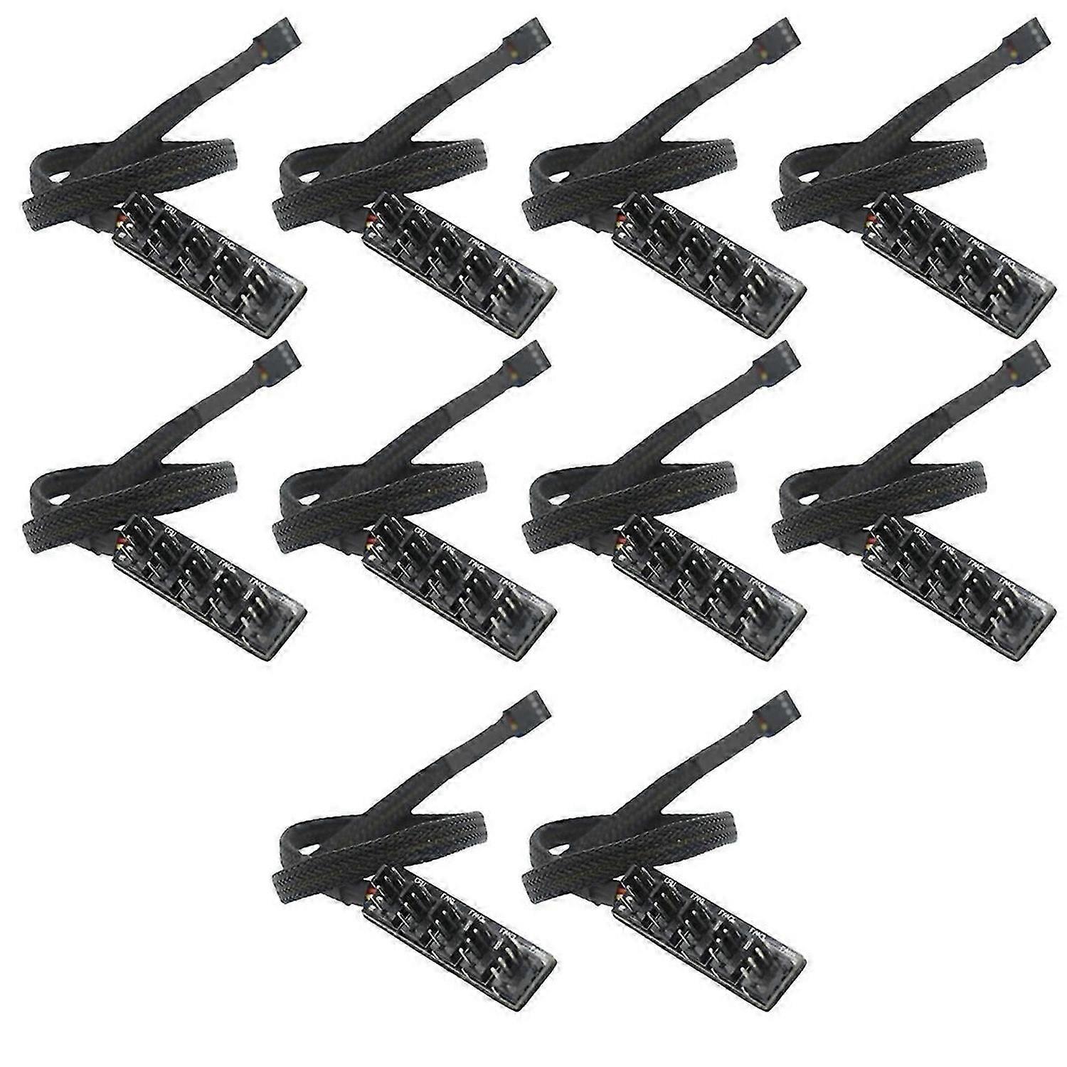 10PCS 41cm 1 to 5 4Pin PWM Hub Fan 3/4PIN CPU Cooling Fan Power Cable Splitter Adapter PC Case Coole