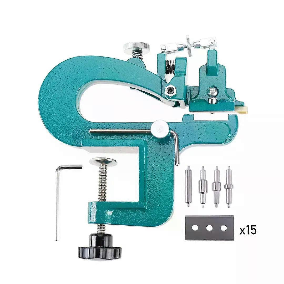 Manual Leather Skiver Leather Splitter Paring Machine Leathers Craft Edge Skiving Machine with 15 Blades