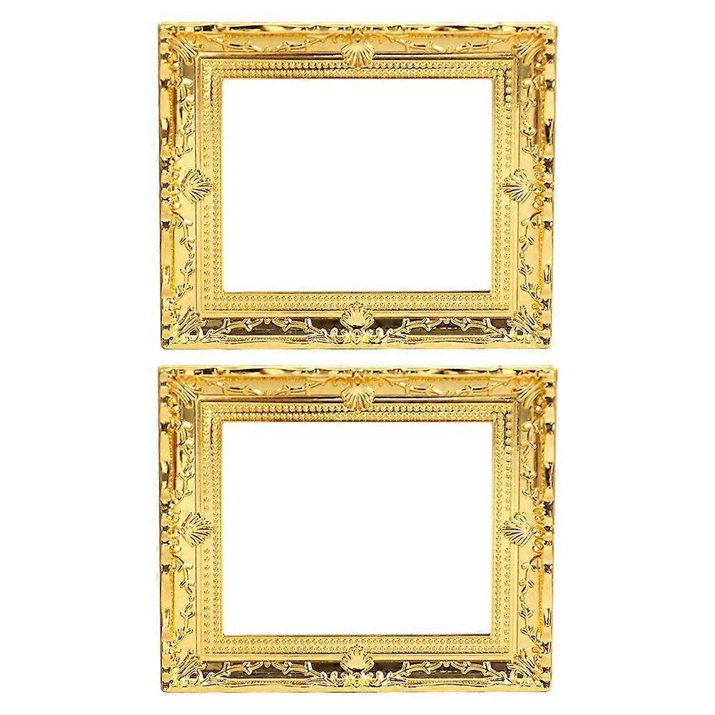 Mini House Decorative Photo Frame for Scene Layout 2Pcs Set