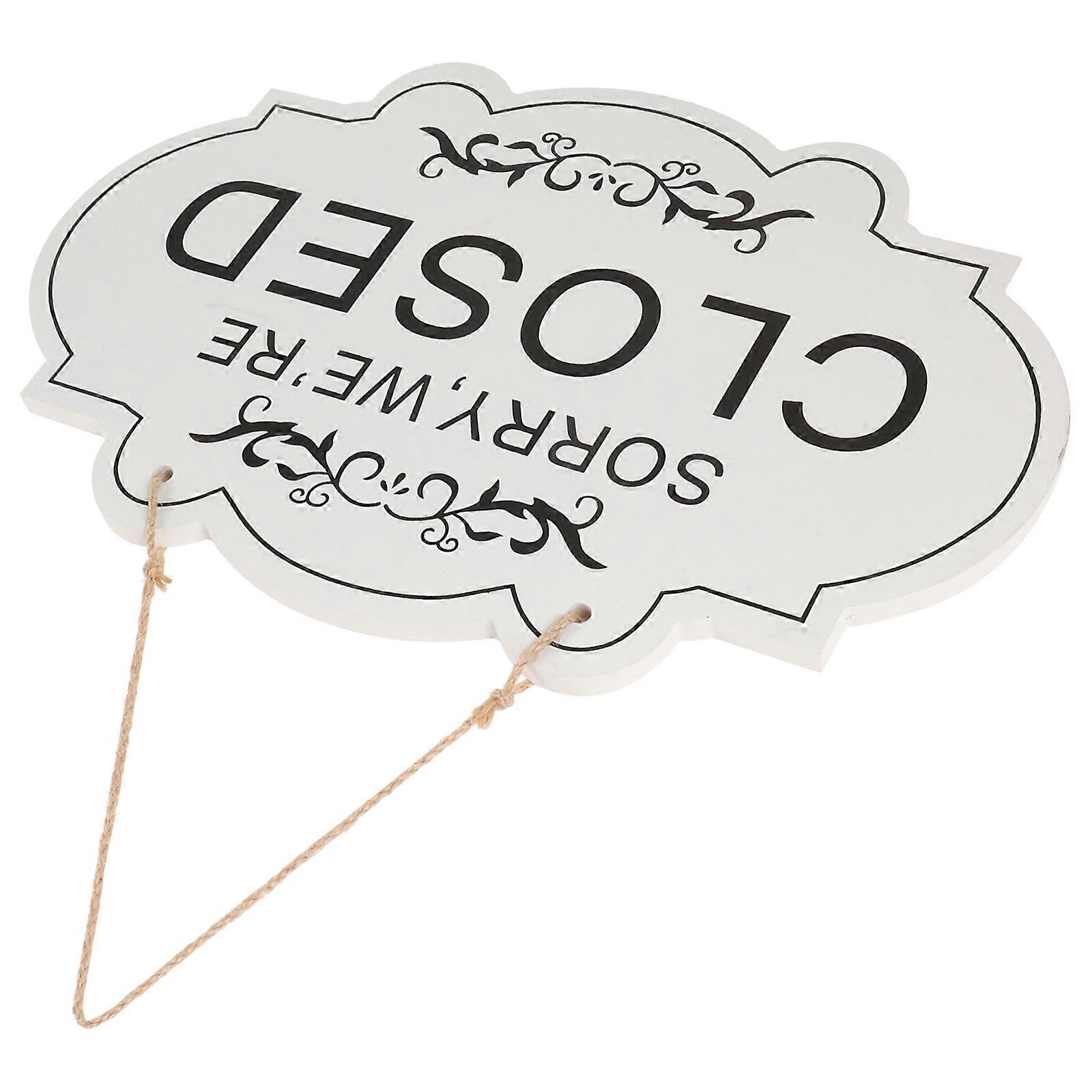 Wooden Open Closed Sign for Business Door Decoration 5Pcs Set