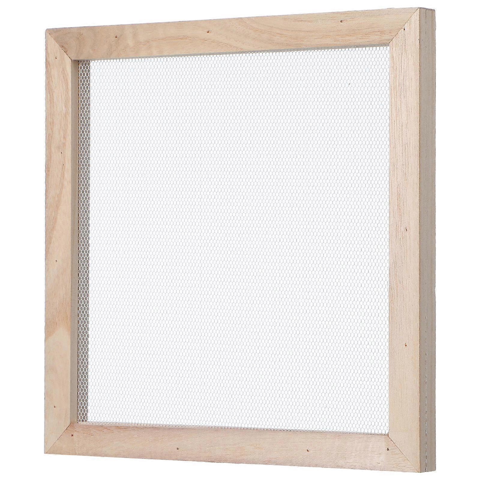 DIY Paper Making Frame Wooden Screen 4Pcs Craft Mold for Educational Use