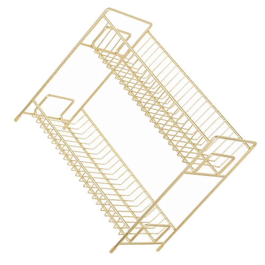 Iron Cosmetics Storage Rack for Storage 1Pcs Golden Multifunction Rack