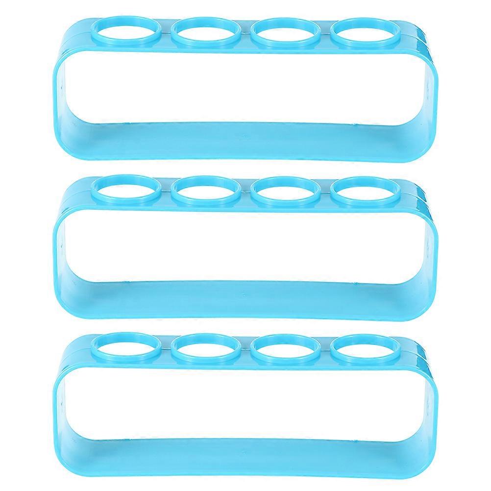 Storage Tube Holder Laboratory Accessories Tube Rack for Observation Assistance Pvc Sky-Blue 3Pack