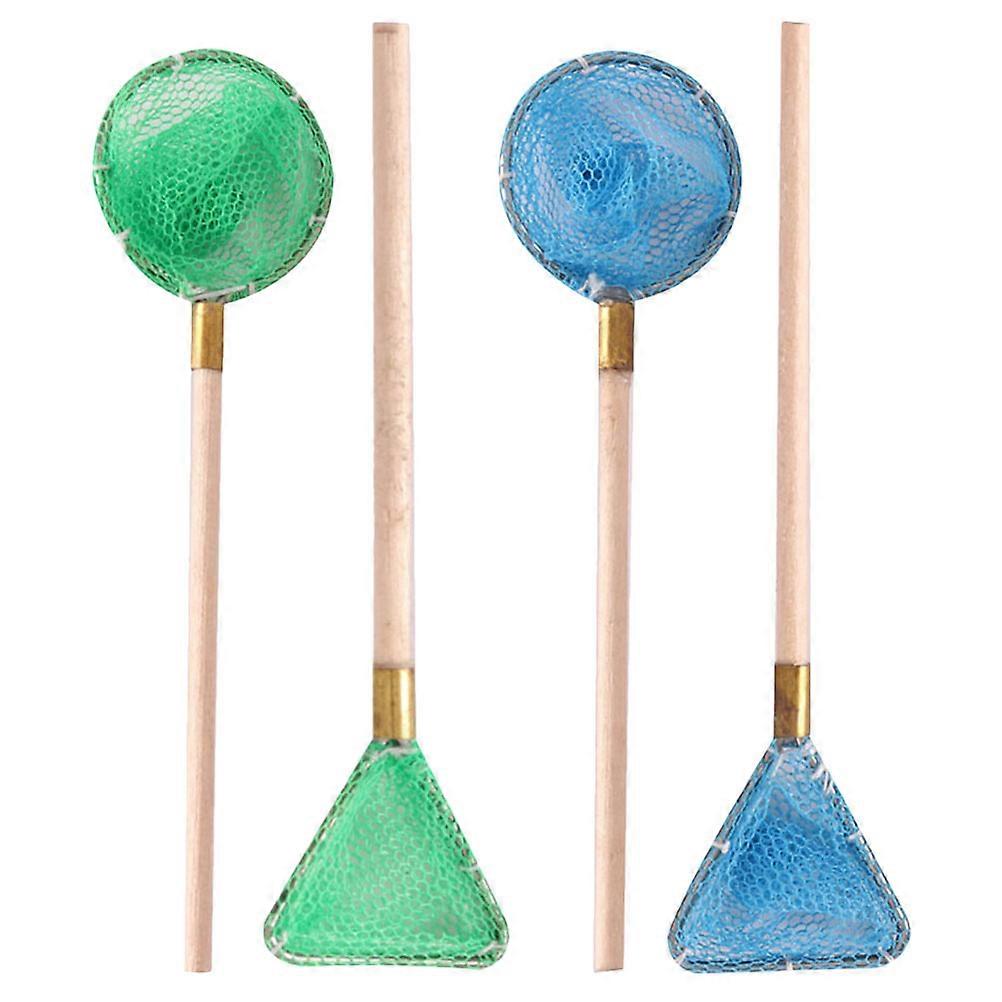 Miniature Fishing Net Model for Decor with 20Pcs Assorted Color Mini Nets