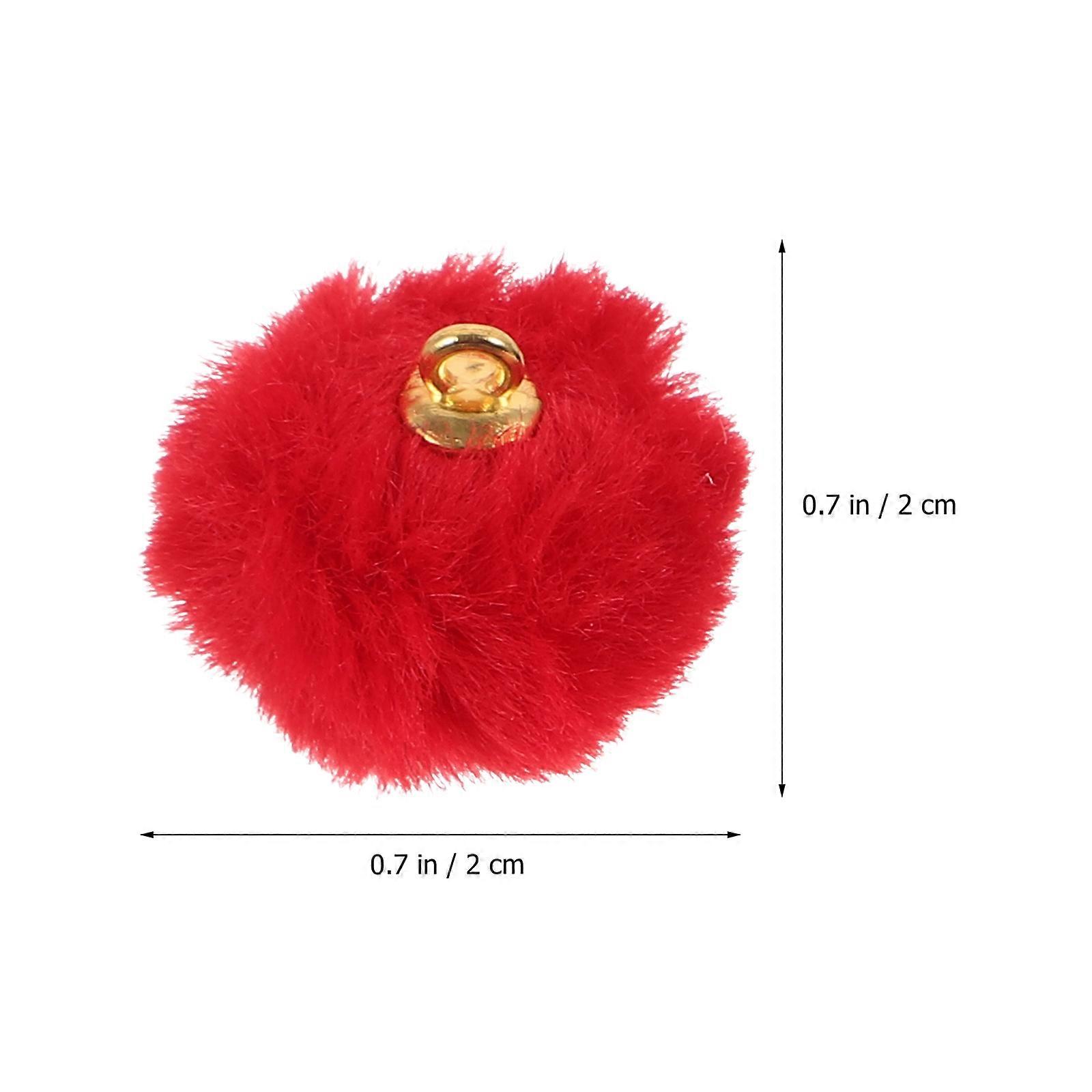 Small Pom Poms Earrings Materials for Jewelry Making 30Pcs Fluffy Balls