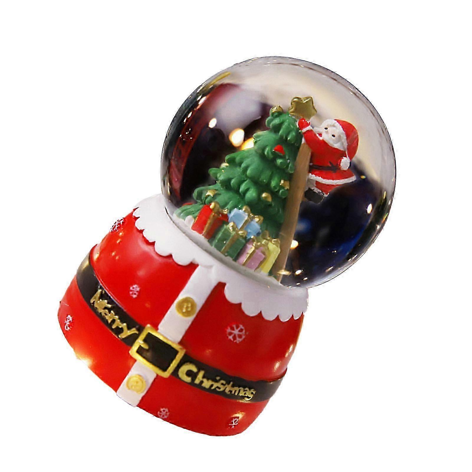 Musical Christmas Decoration Resin Crafts for Students Children - 2041 Large Stair Climbing with Snow Lights