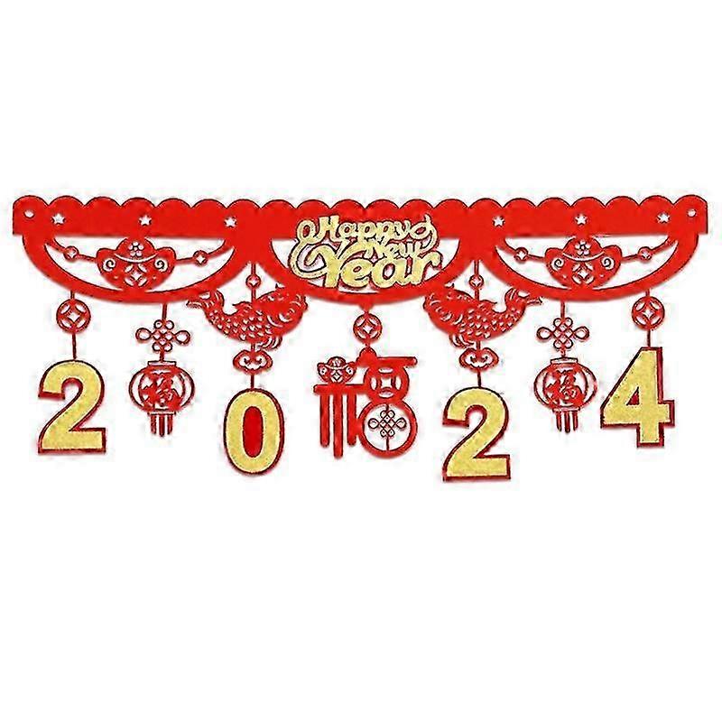 Felt Horizontal Colored for Supermarket Dragon Year Spring Festival Decoration