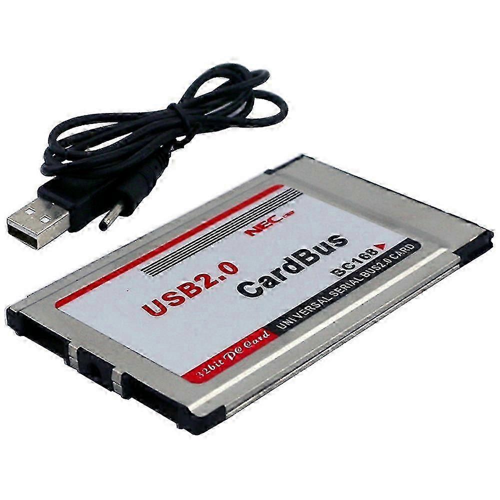 Pcmcia To Usb 2.0 Cardbus Dual 2 Port 480m Card Adapter For Laptop Pc Computer