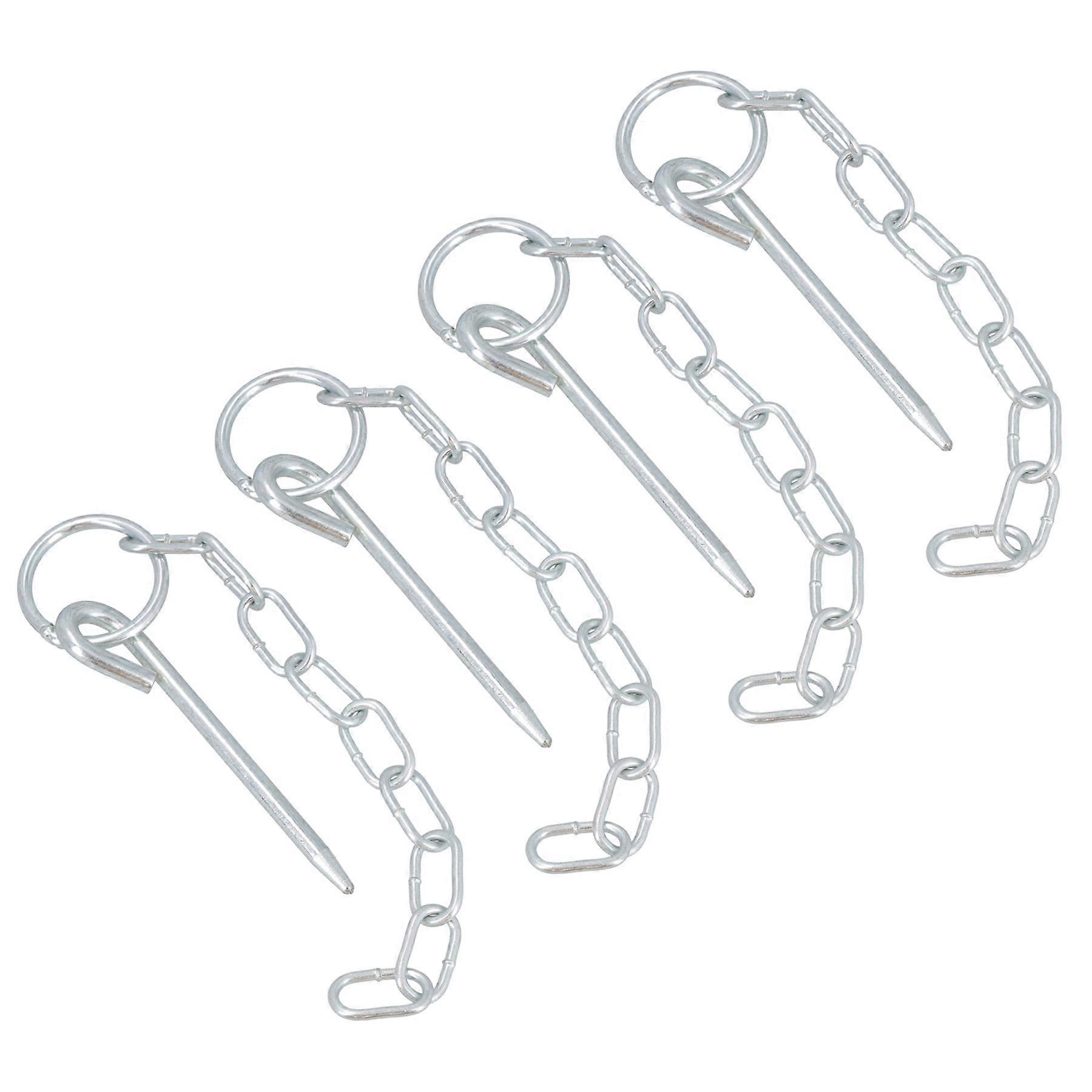 4pk Round Cotter Pin Chain 6mm by 114mm for Trailer Tipper Tailgate Tailboard