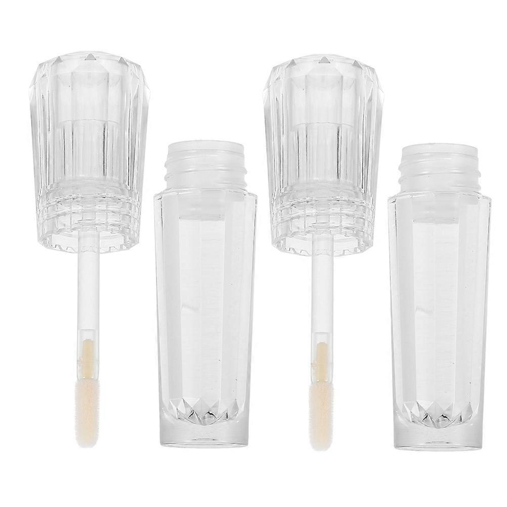 Empty Lip Gloss Bottle Travel Makeup Leak-Proof Containers 3ml Transparent Plastic 2Pack