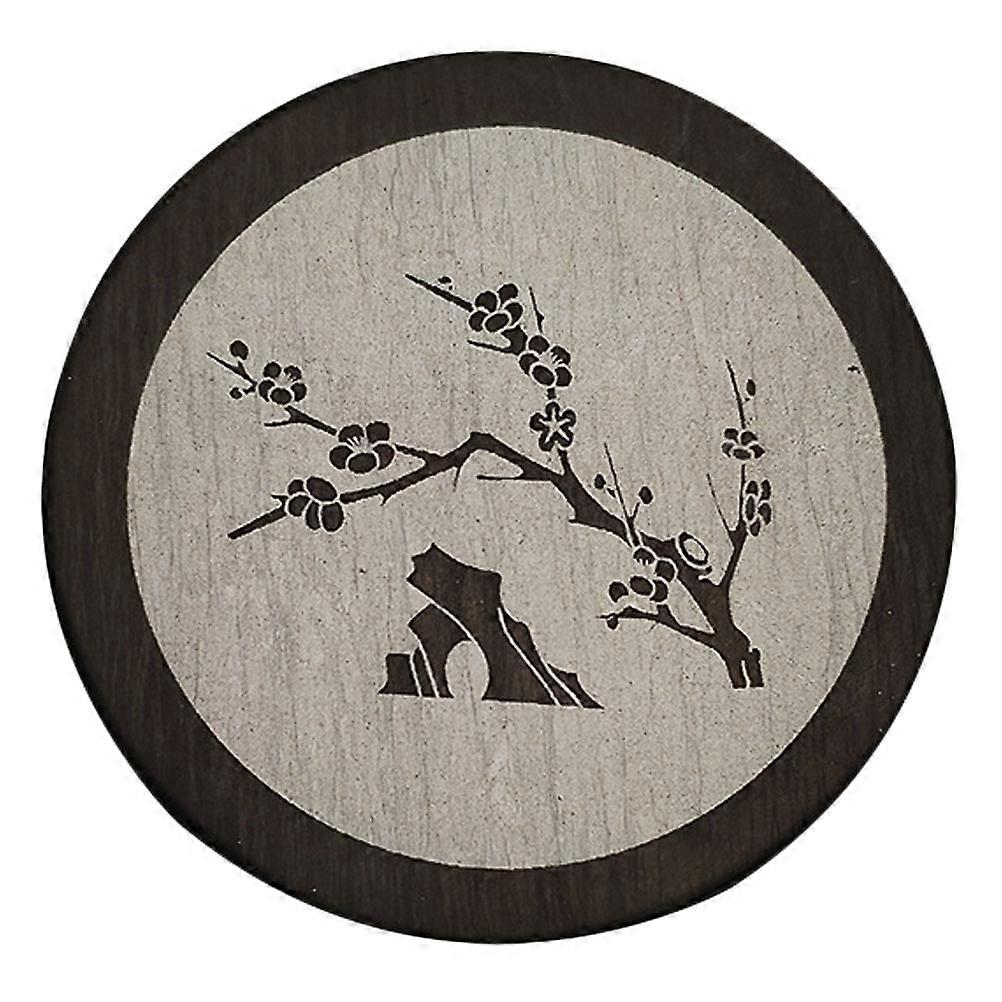 Chinese Calligraphy Ink Stone Ink Grinding Tool with Cover for Beginners Elegant Plum Blossom Design 1Set