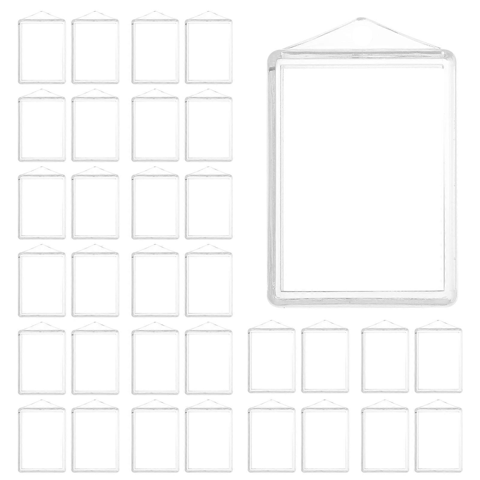 Open Bezel Pendant Transparent Plastic for DIY Hanging Charm 18Pcs