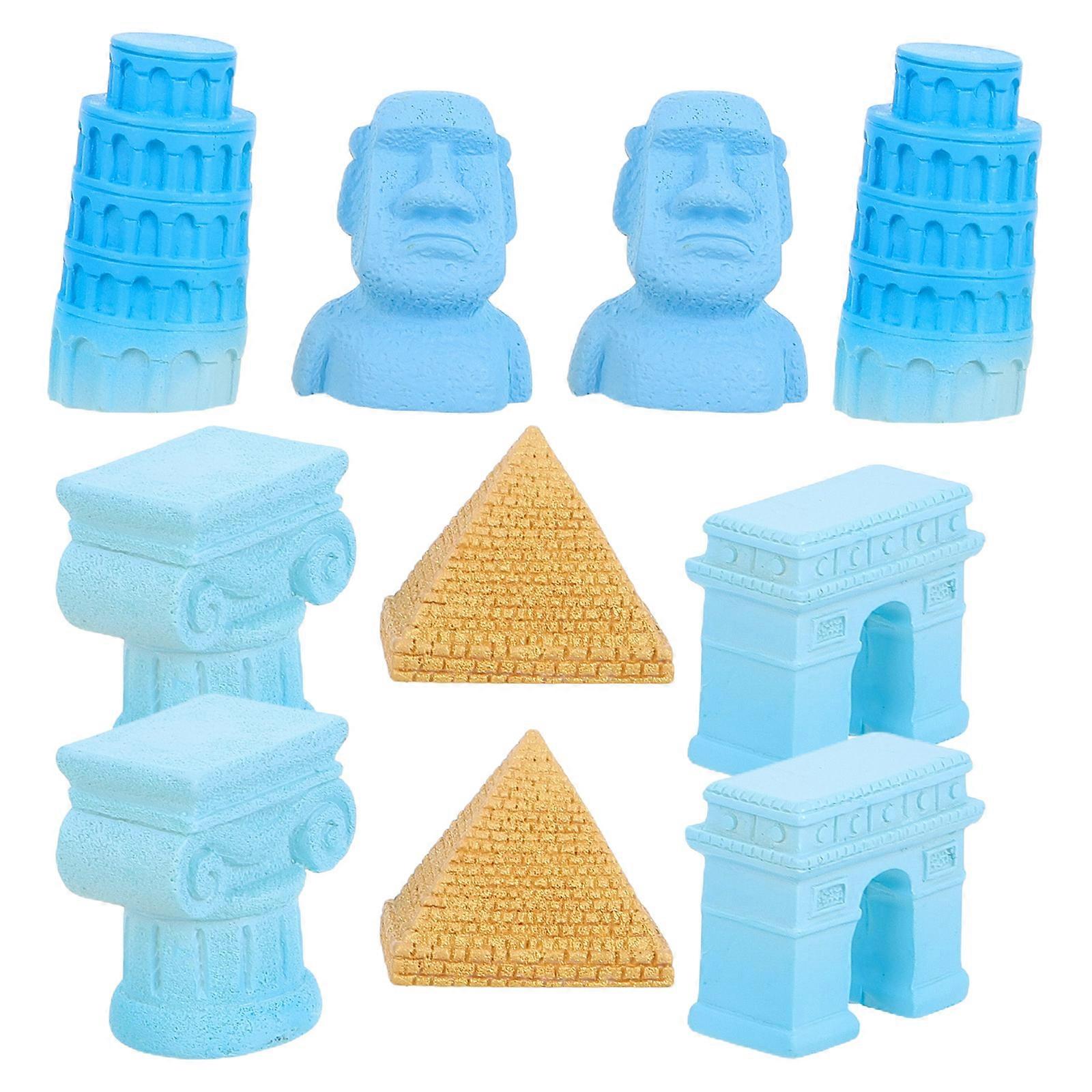 Miniature Roman Pillar Model for Decor 5Sets Famous Building Figures