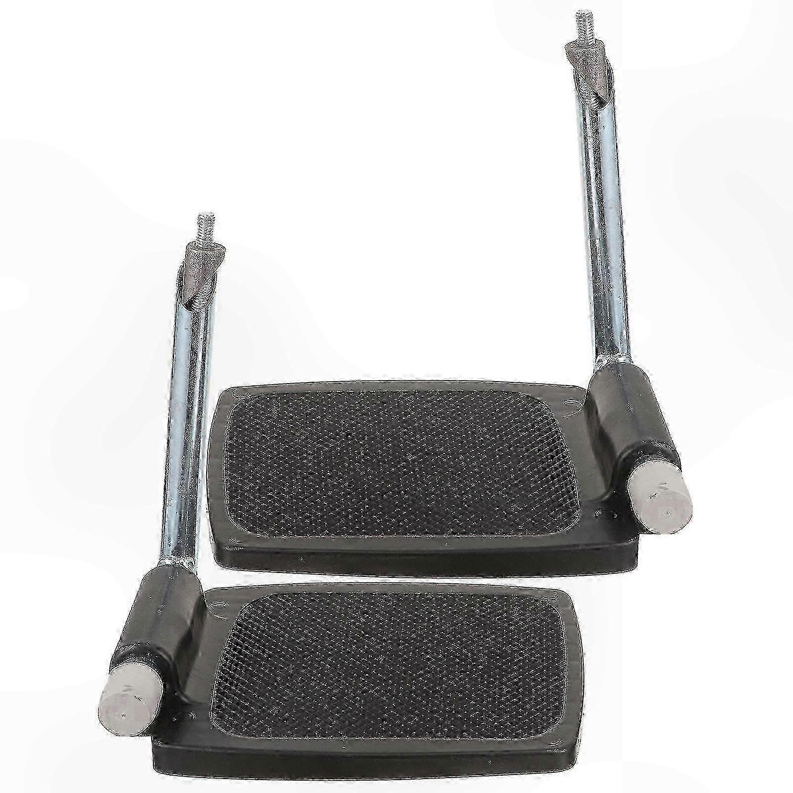 Adjustable Comfort Footrests with Leg Support and Stable Poles for Wheelchairs