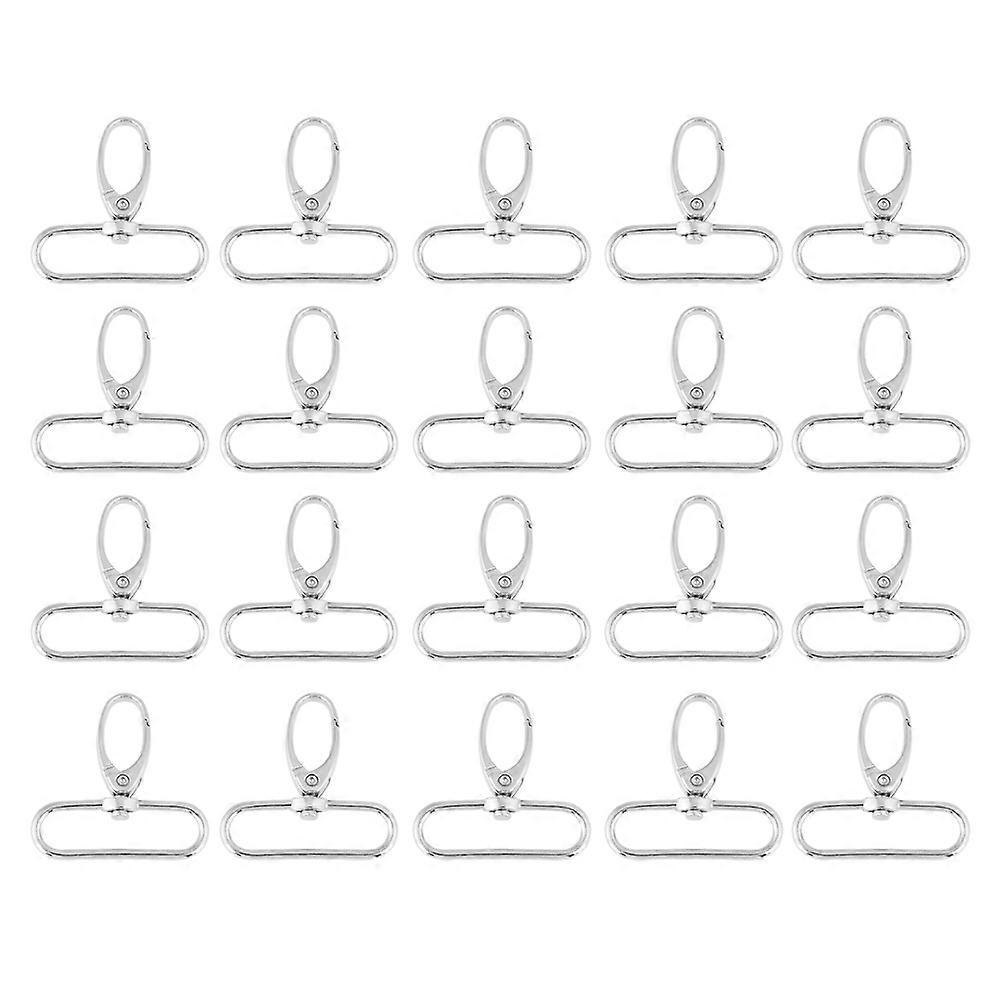 Lot de 20 fermoirs pivotants en alliage de zinc pour porte-clés (38 mm)