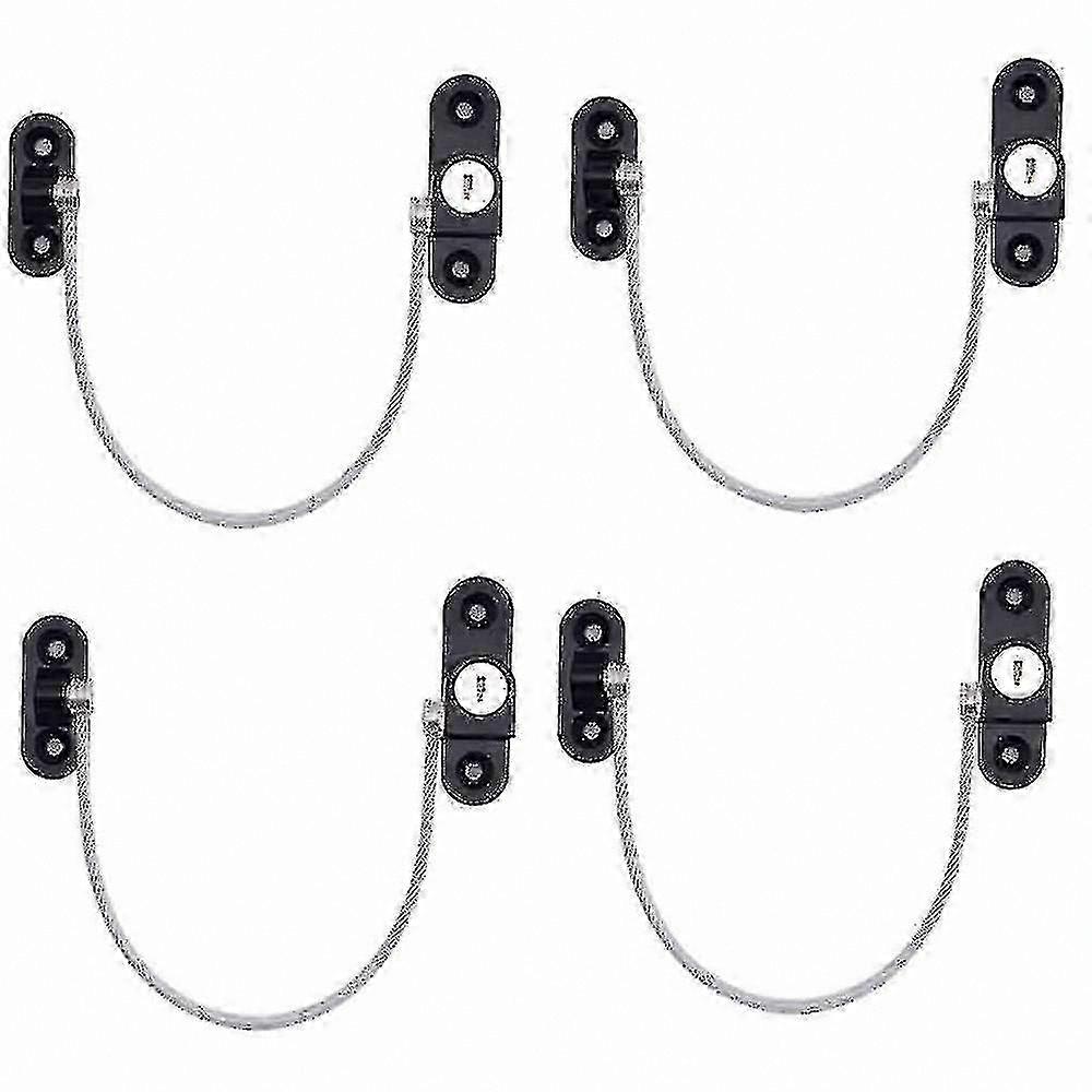 4-Pack Window Restrictors with Baby Safety Locks for Windows and Doors