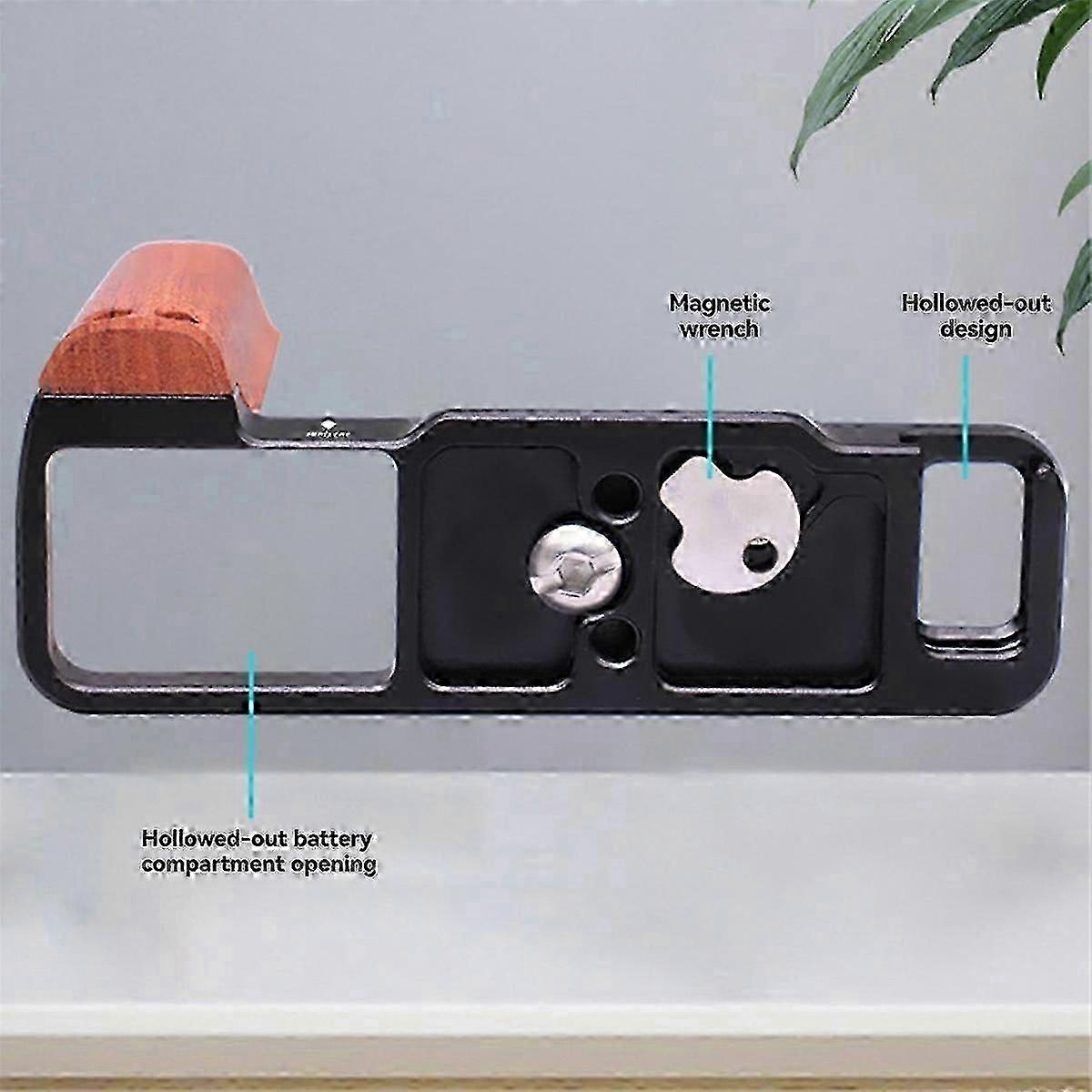 Quick Release Plate for Fujifilm X-E5 Camera, Solid Wood Handle Micro-Single XE5 Photography Accessories