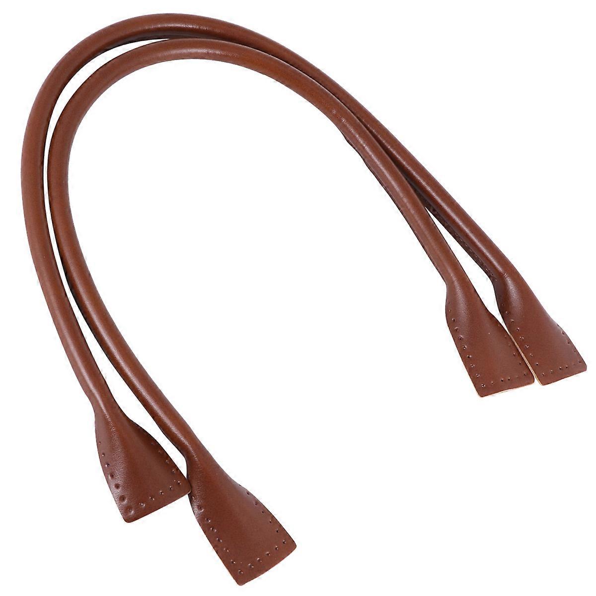 4Pcs Brown PU Tote Bag Strap Replacement Handles for Bags