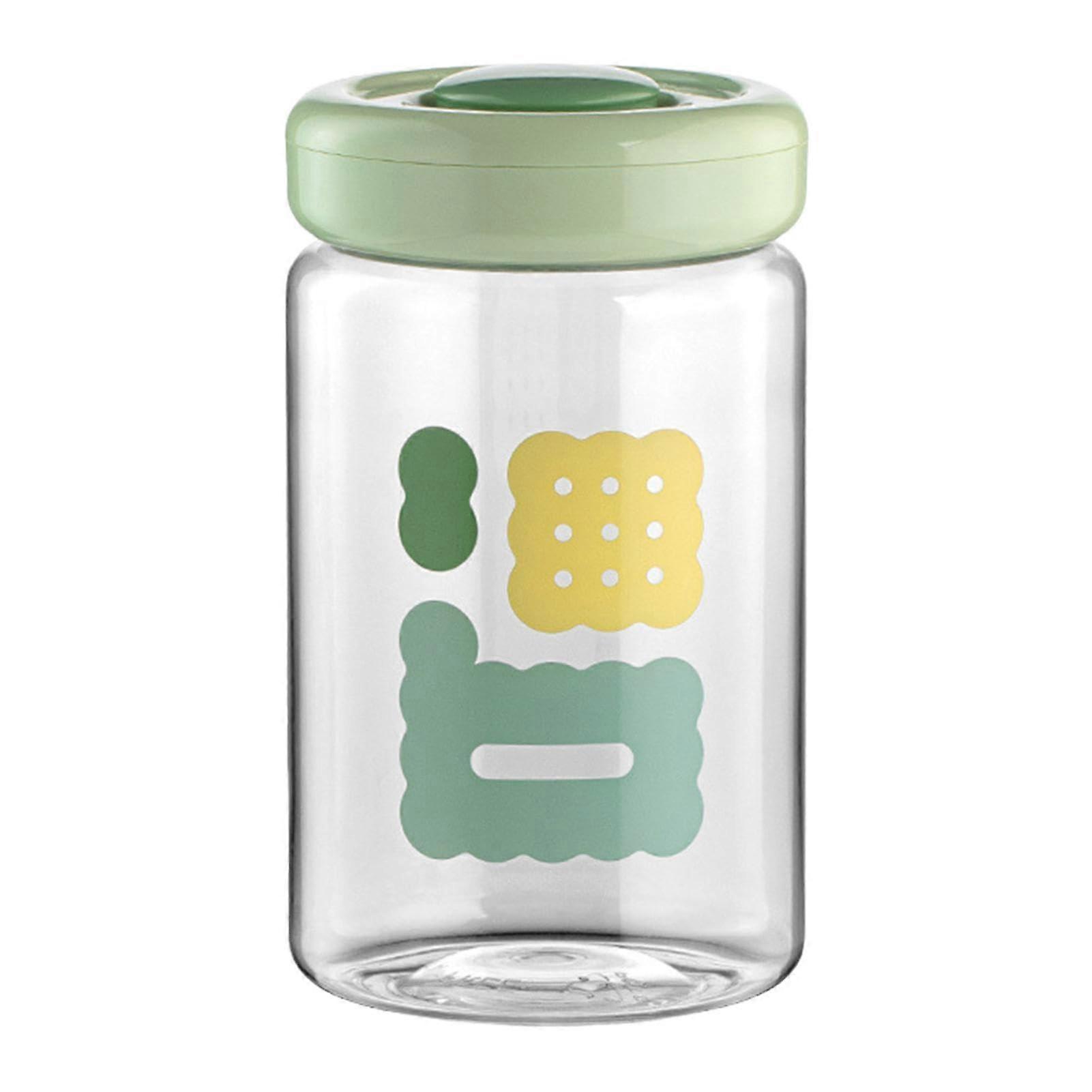 Dry Food Storage Containers Cereal - Airtight Vacuum Sealed Jars for Flour, Sugar, Coffee, Transparent Design, 1.5L