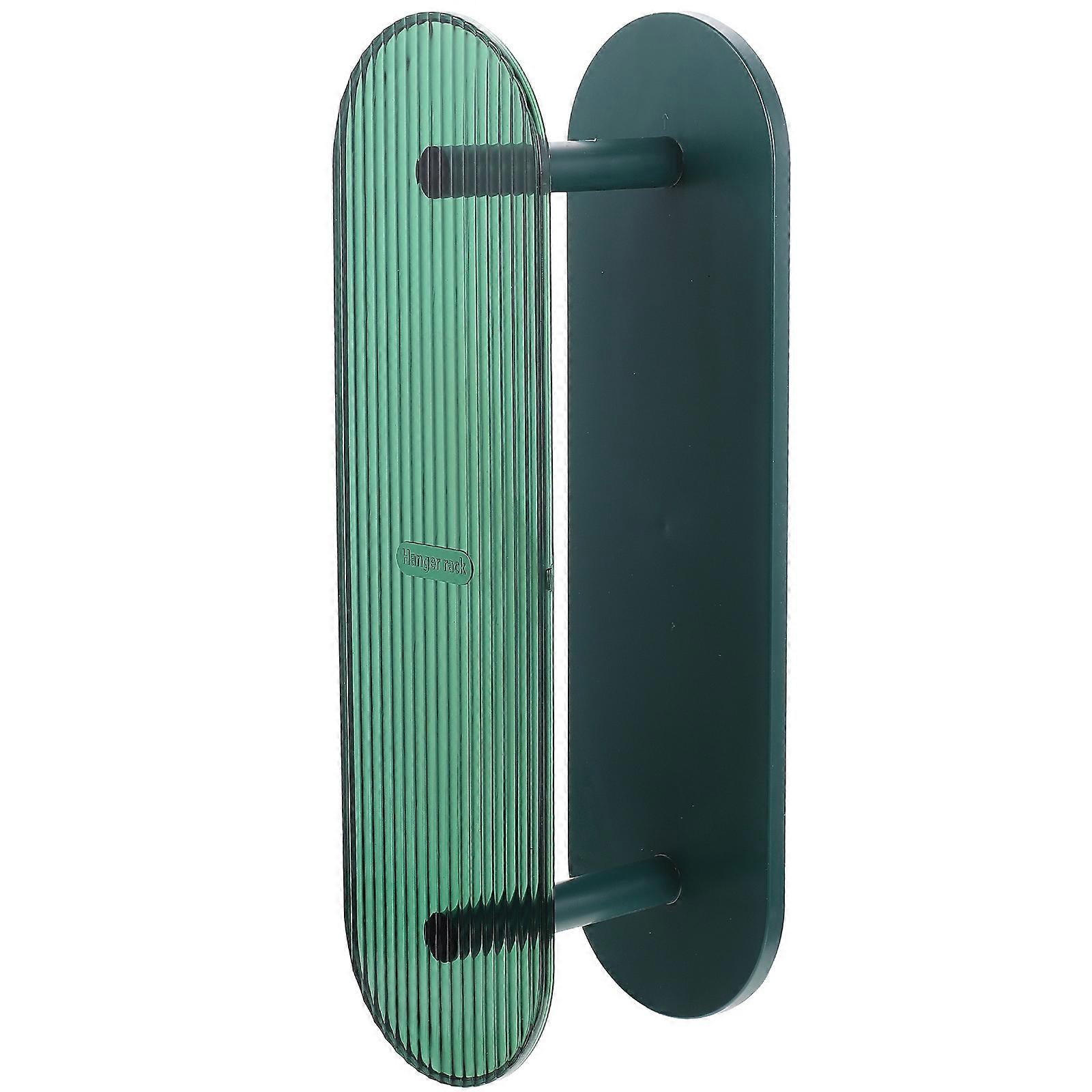 Wall Mounted Clothes Hanger Organizer for Storage Use Green Hanger