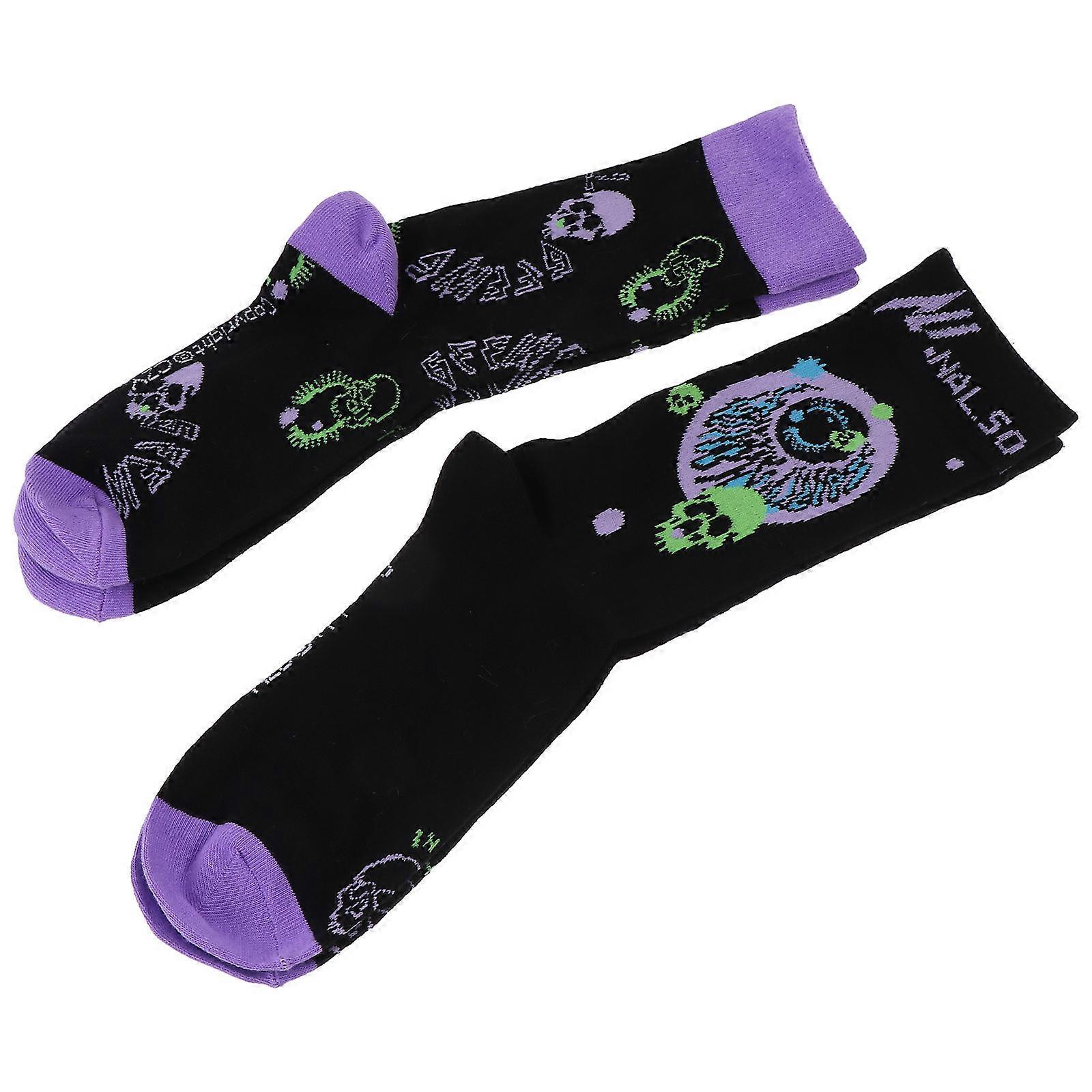 Unisex Party Stockings 4 Pairs Skateboarding Socks Assorted Color Comfortable Elastic Festivals