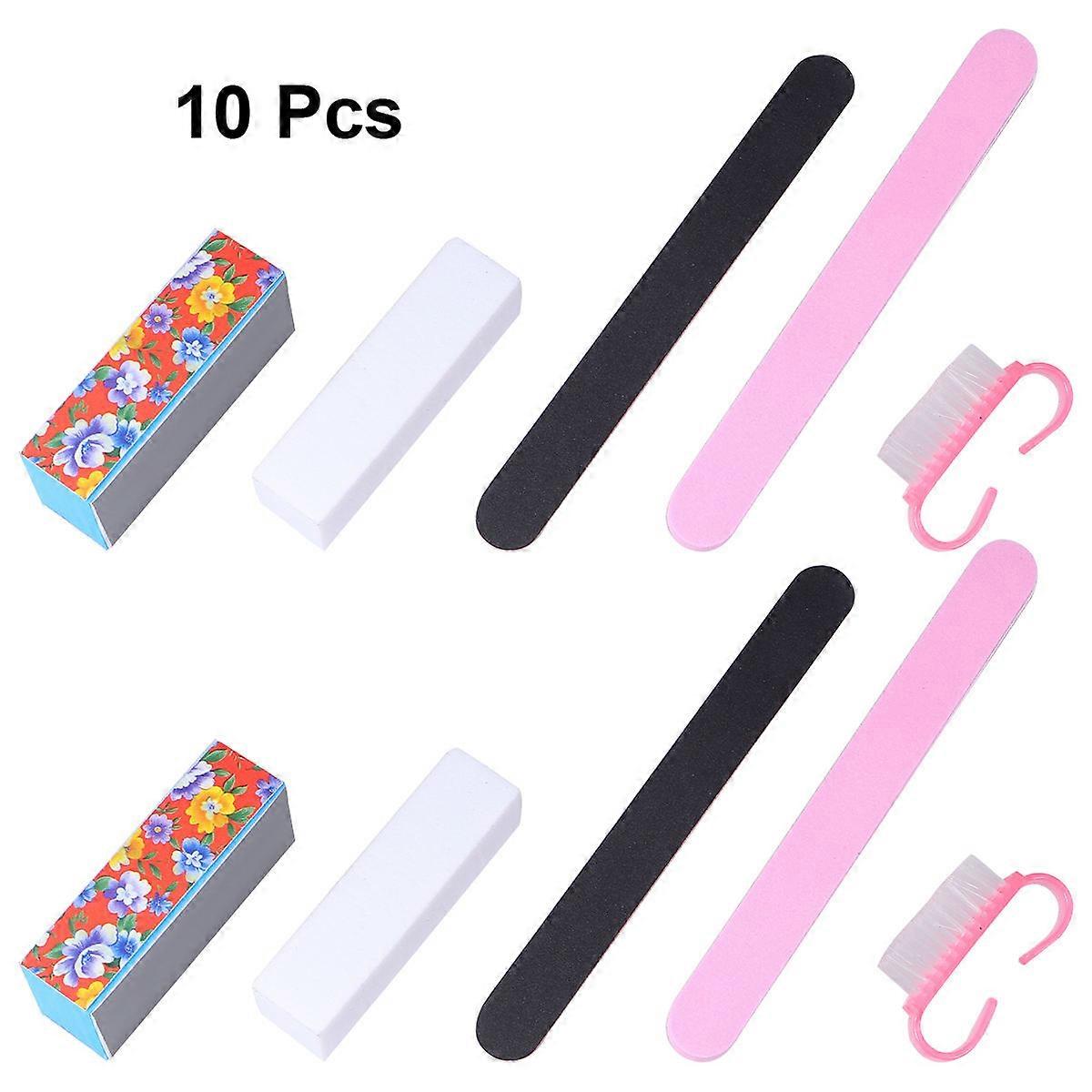 Sanding Nail File Tool Suitable For Natural Nails 18x1.8x0.3cm Assorted Color Manicure Preparation 30 Pcs