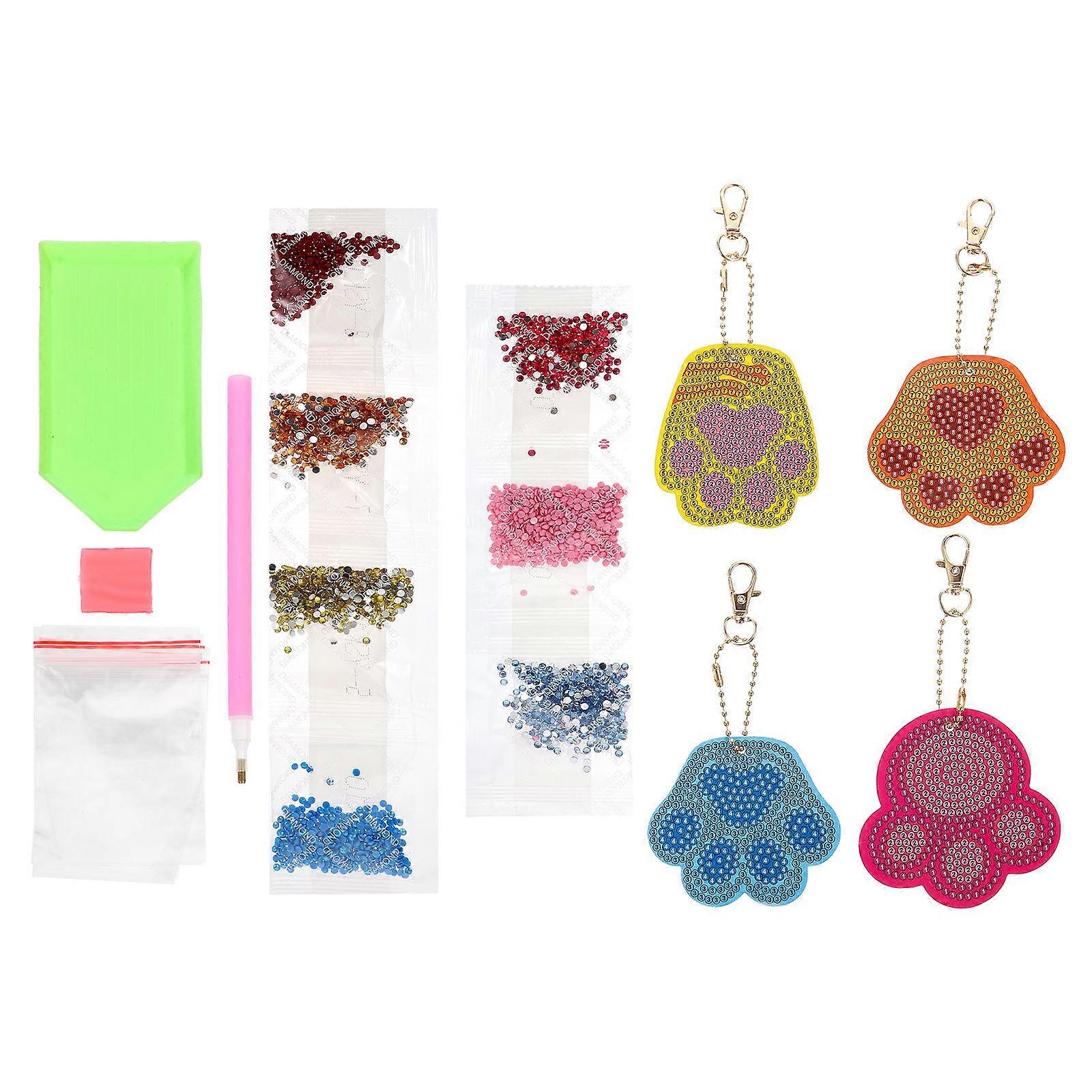DIY Key Chain 2 Sets Hanging Pendant Rhinestone Crafts For Children DIY Enthusiasts Family Gatherings Sparkling Appeal 2Sets