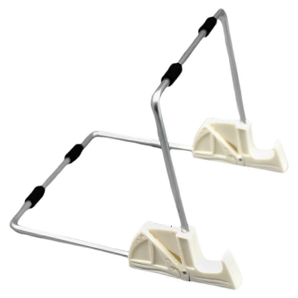 Foldable Desktop Whiteboard Stand 2pcs Multifunctional Holder For Students And Professionals In Sleek Silver Color With Adjustable Angles