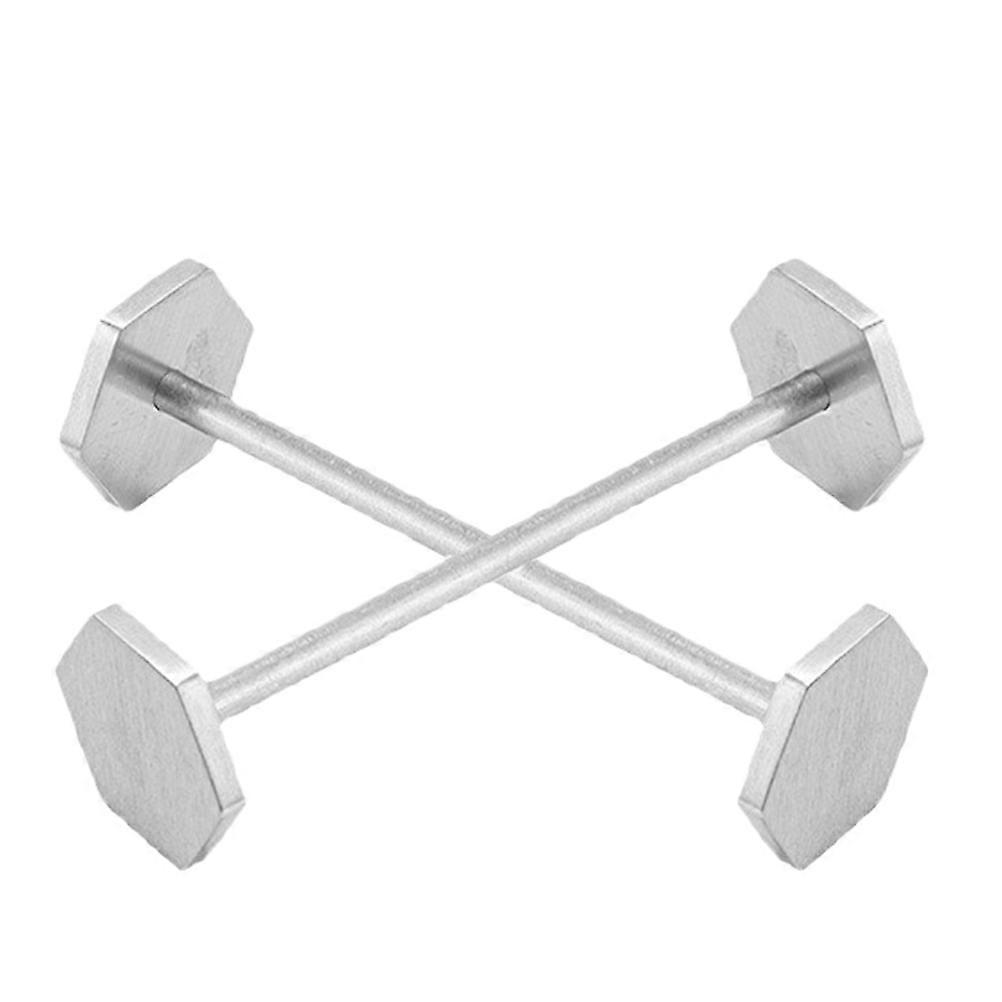 Stainless Steel Chopsticks Rest Kitchenware Utensil Cutlery Stand Simple Style Dining Table Silver 8.00X2.20X2.20CM 2Pack