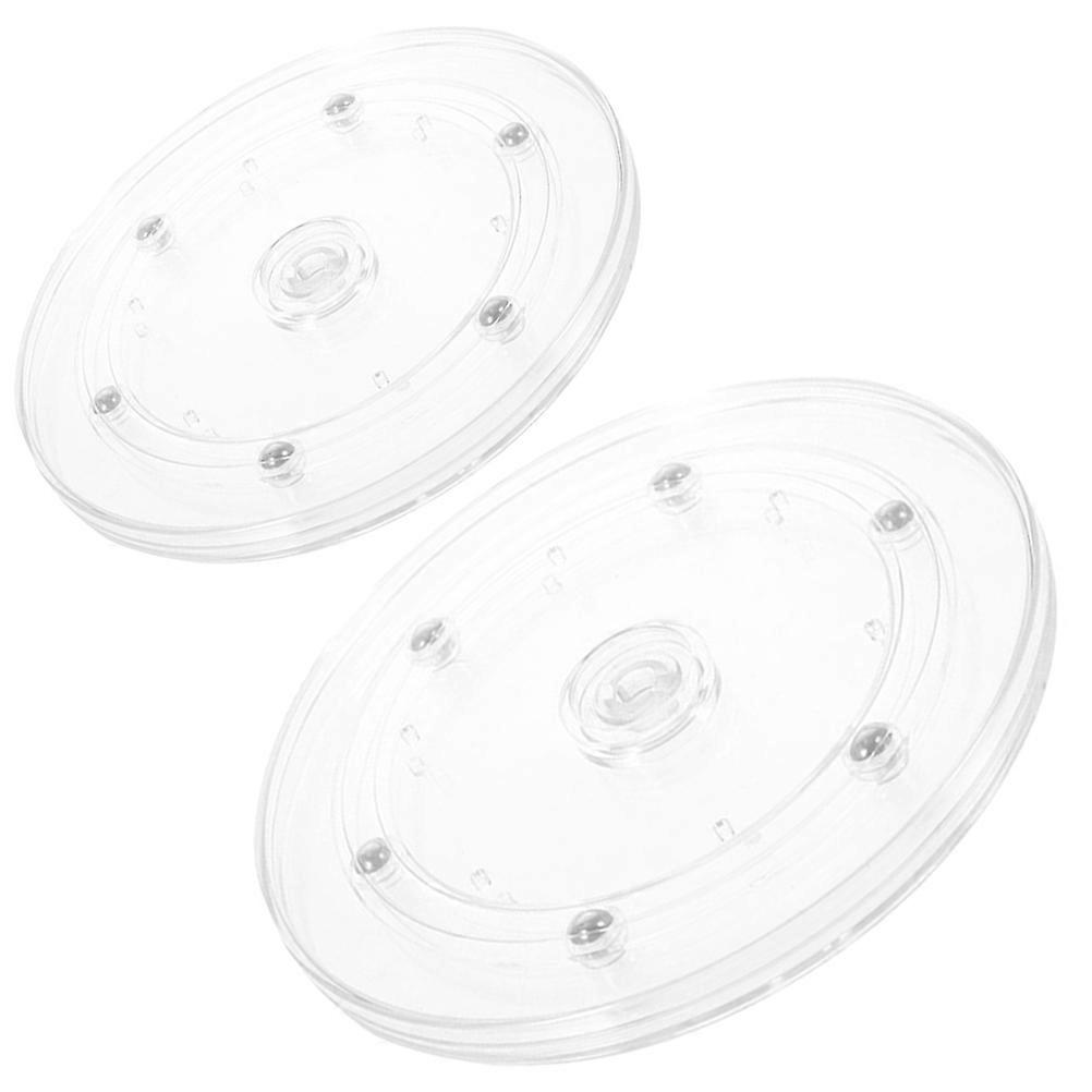 Transparent Display Turntable Plastic Turntable for Rotation 6Pcs