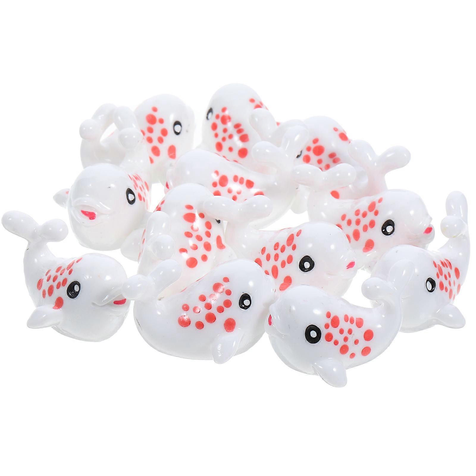 Whale Figurine Mini Whale Statue for Decor 36Pcs Multi Resin Material