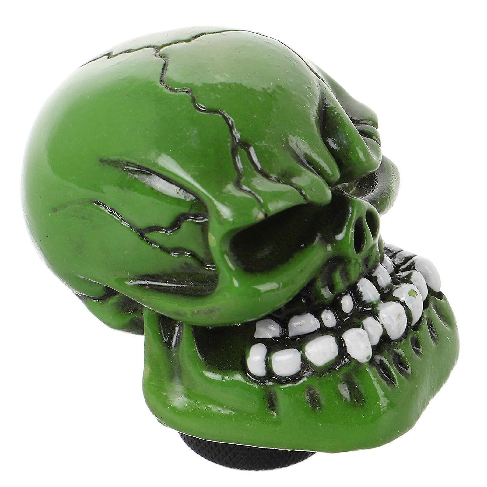 Skull Gear Shift Knob Resin for Manual Gear 4Pcs Green Color
