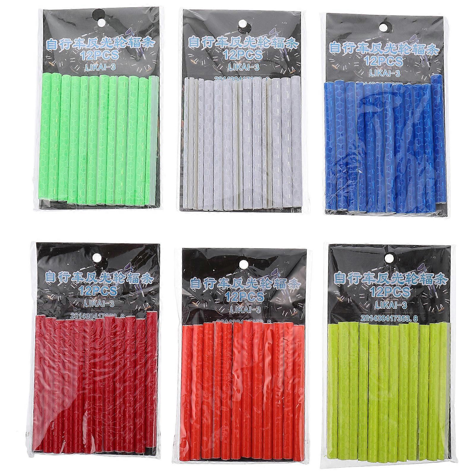 72Pcs Bike Reflectors For Bicycles And Motorbikes In Assorted Color Made Of ABS For Night Visibility And Personal Safety