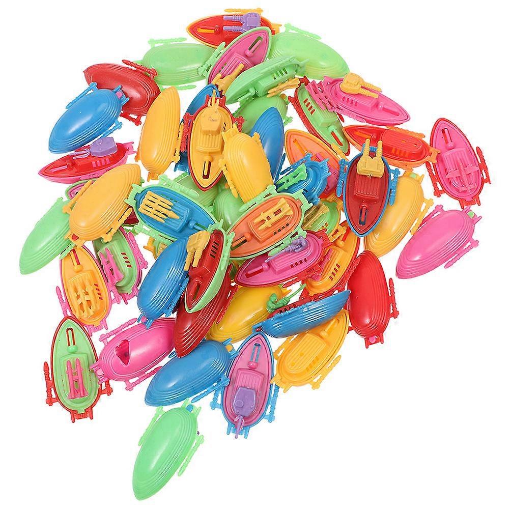 Plastic Boat Toy Sailboats for Decoration 60Pcs Assorted Colors