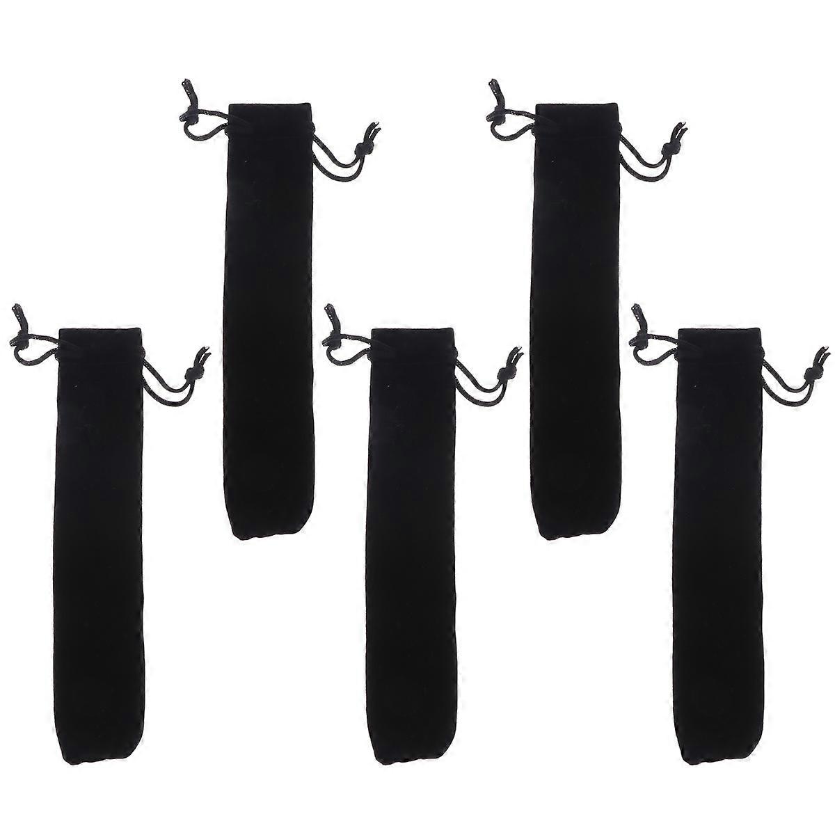 Pen and Pencil Case Drawstring Holder for Pen 100Pcs Black