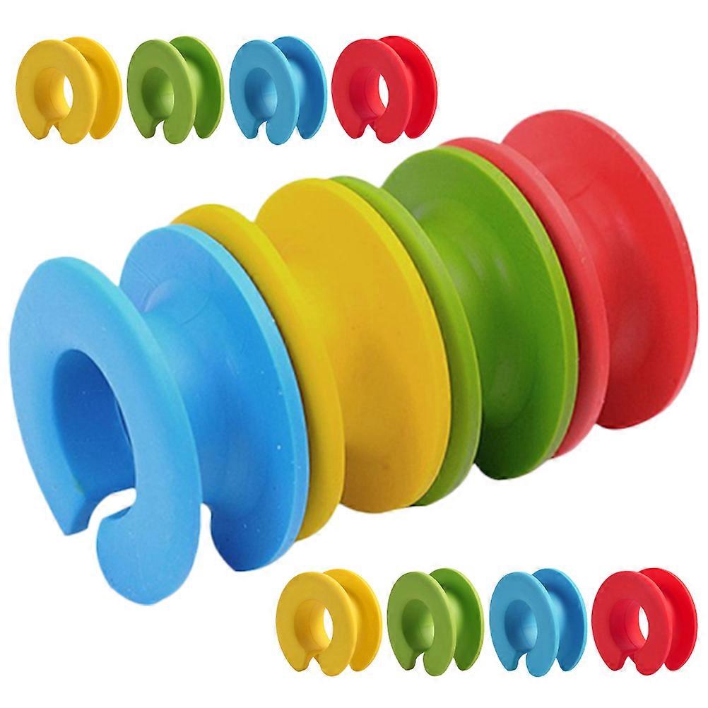 Clothes Hanger Buckle Windproof Silicone Fixing Ring 60Pcs for Home Use