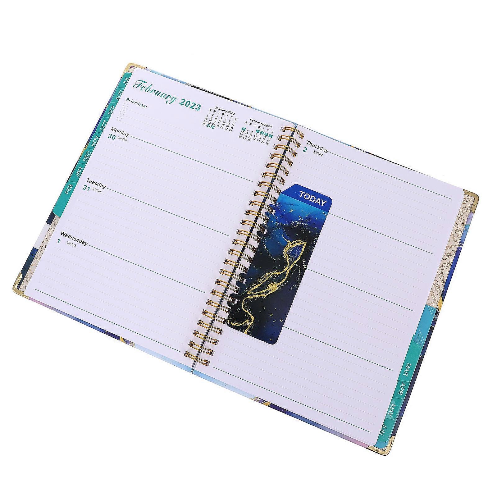 Coil Schedule Book A5 English Daily Planner for Home Use
