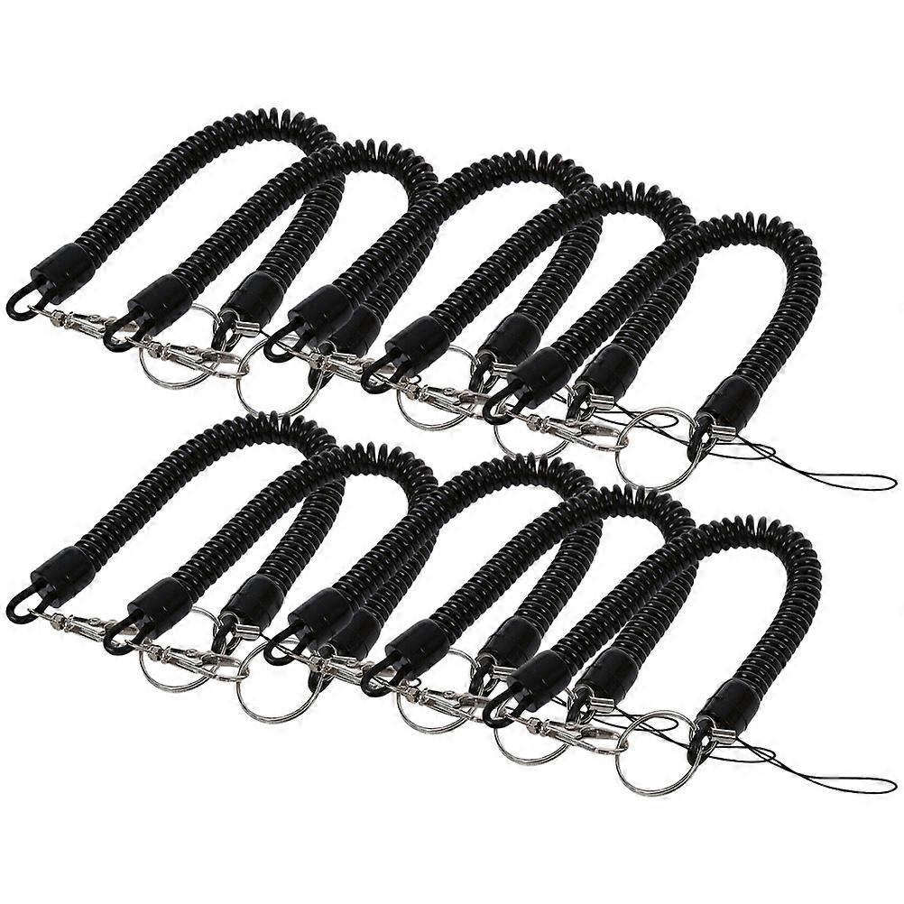 Elastic Recovery Spiral Keychain 30 Pcs Suitable For General Users To Secure Items During Boating And Hiking