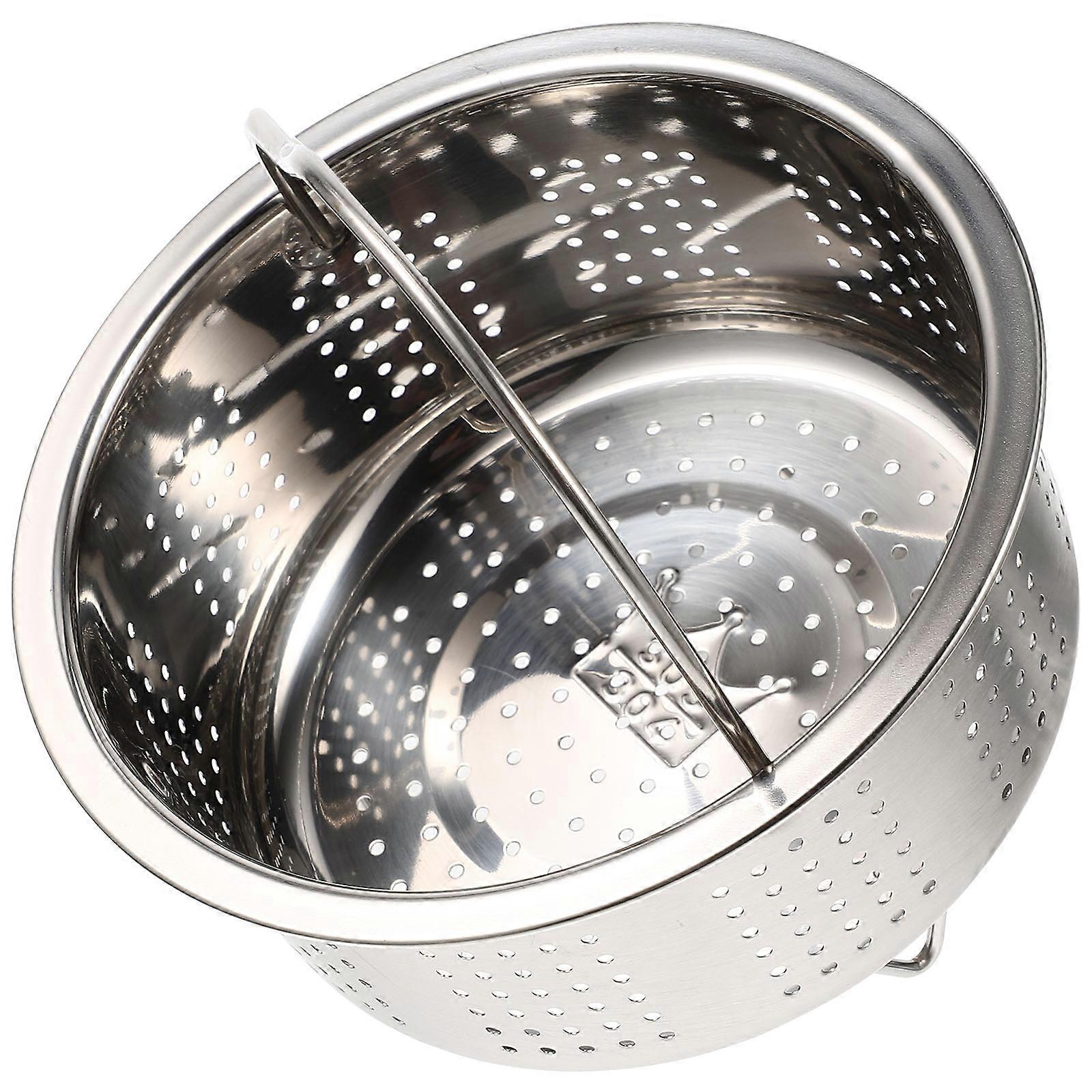 Multi-Use Vegetable Steamer Stainless Steel Steaming Basket For Kitchen Use 2Pcs Silver Design