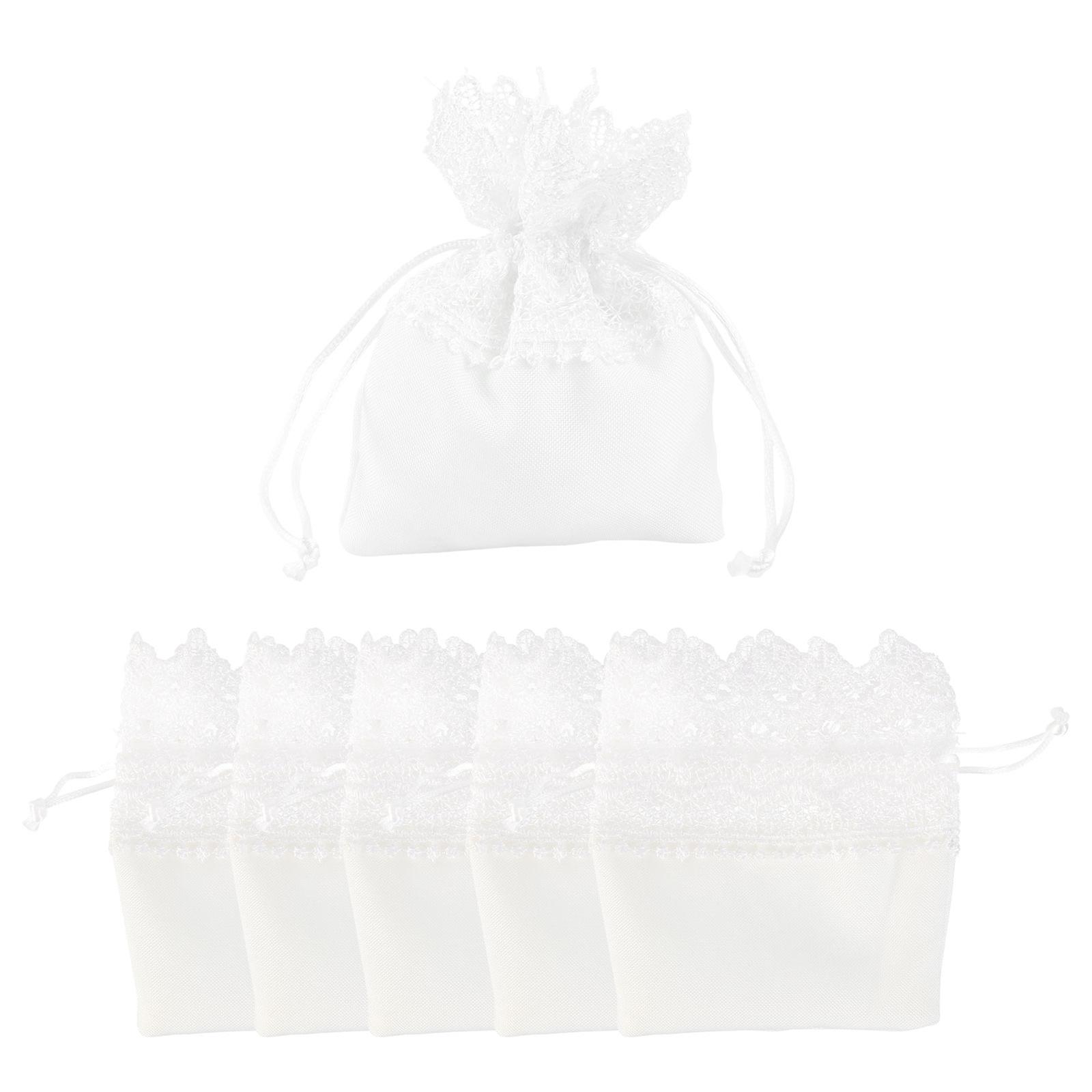 Wrapping Bag Package Pouch for Wedding Candy Gift 12Pcs White